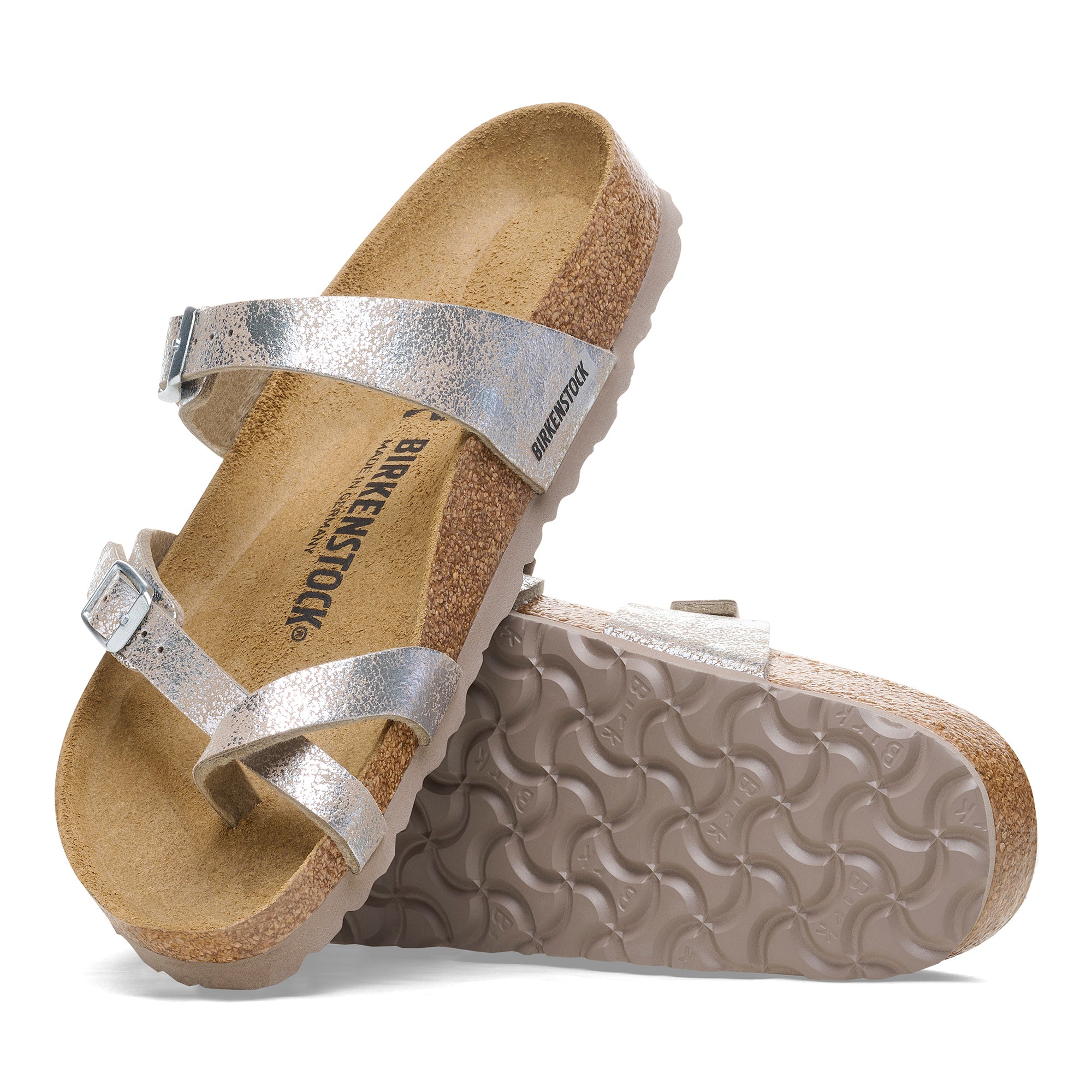 Birkenstock Limited Edition Mayari washed silver Birko-Flor