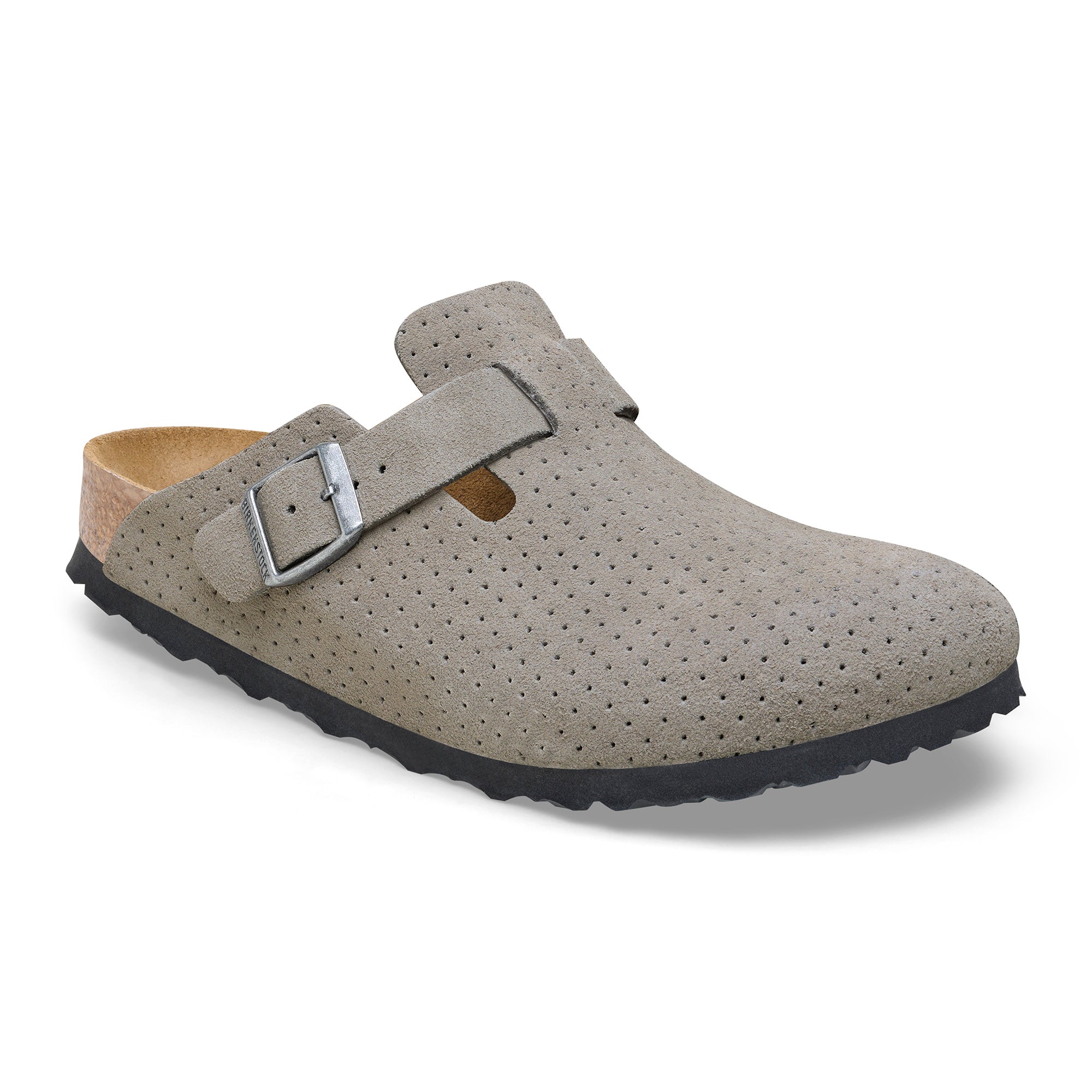 Birkenstock Boston dotted stone coin suede