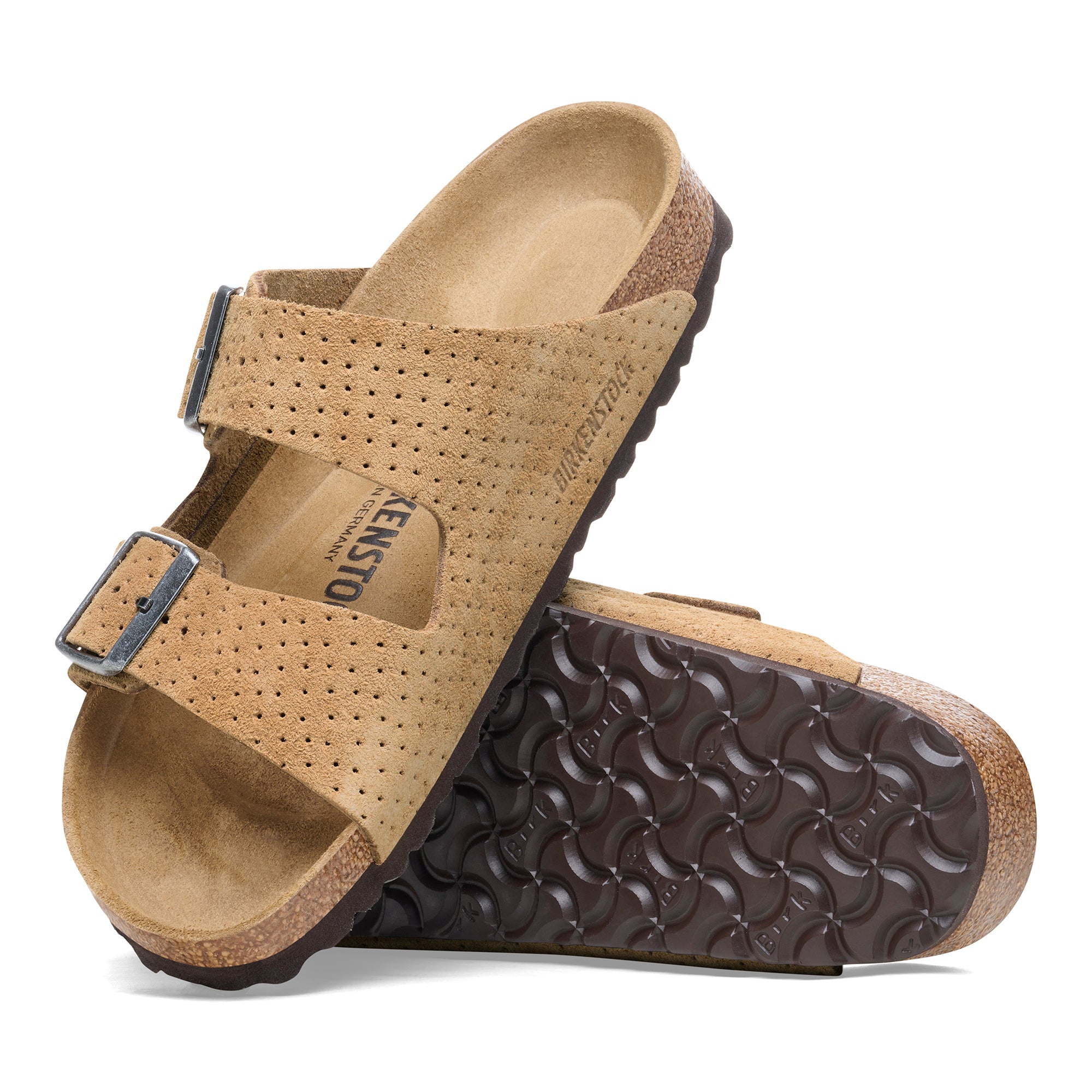 Birkenstock Arizona dotted new beige suede