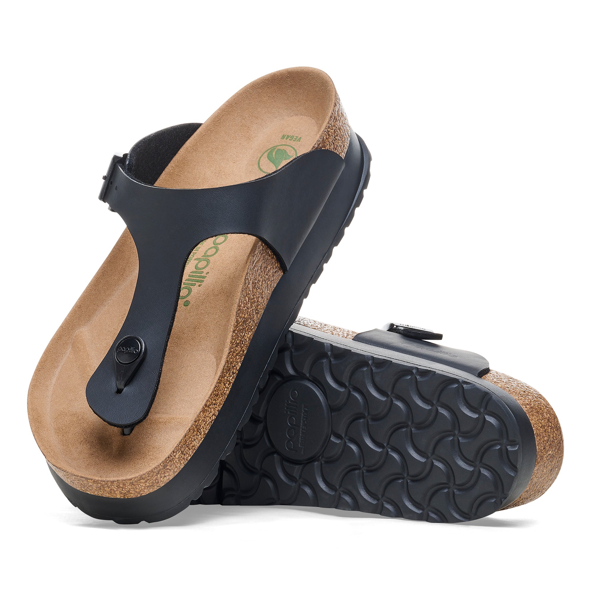 Papillio Gizeh Platform Vegan black Birko-Flor by Birkenstock