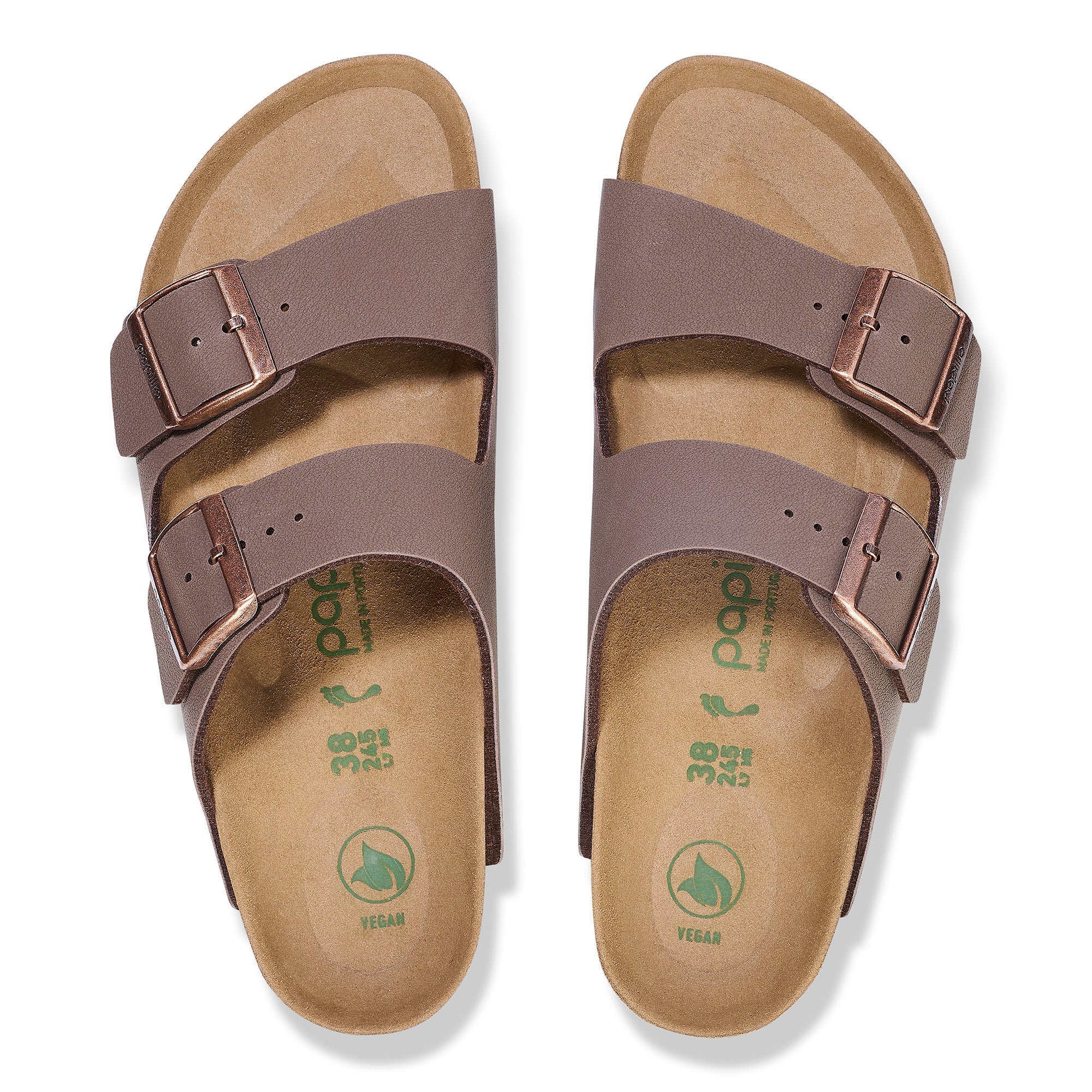 Papillio Arizona Platform Vegan mocha Birkibuc by Birkenstock