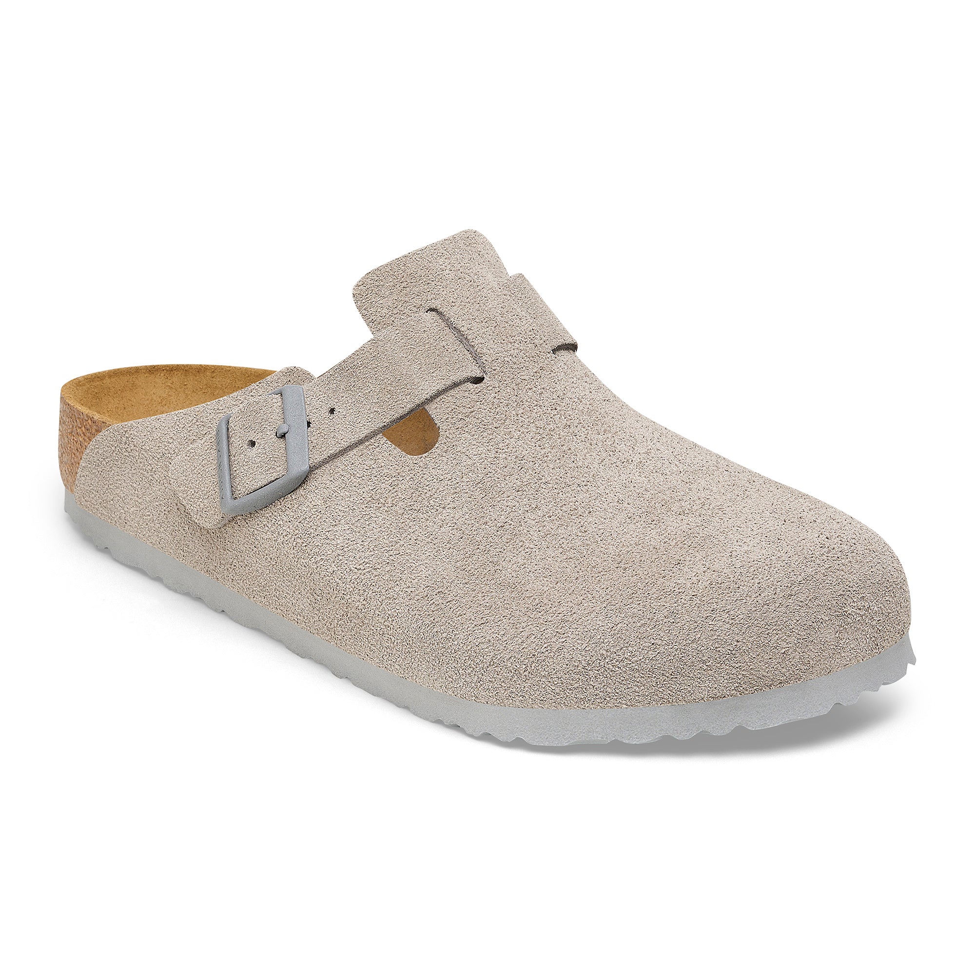 Birkenstock Boston stone coin suede