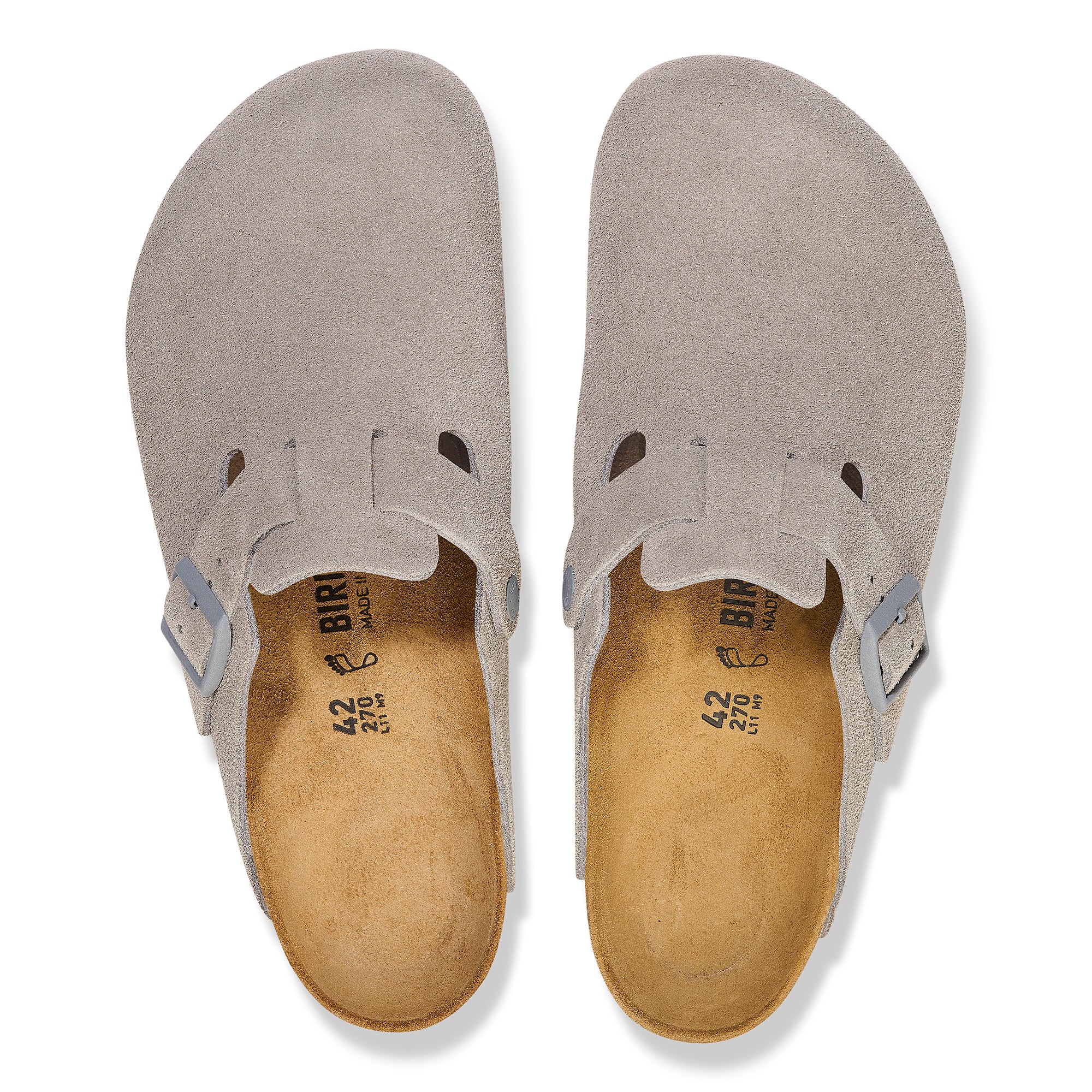 Birkenstock Boston stone coin suede