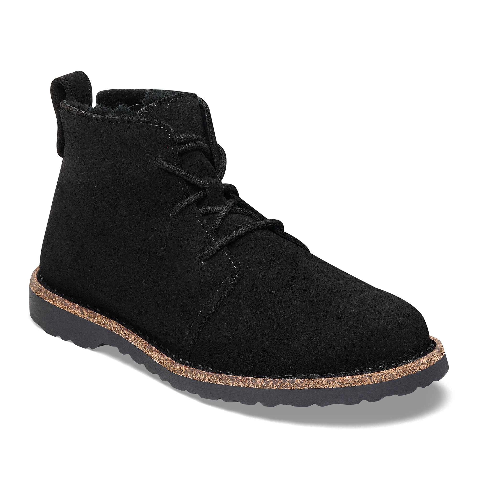 Birkenstock Uppsala Mid Chukka Shearling black suede/black shearling