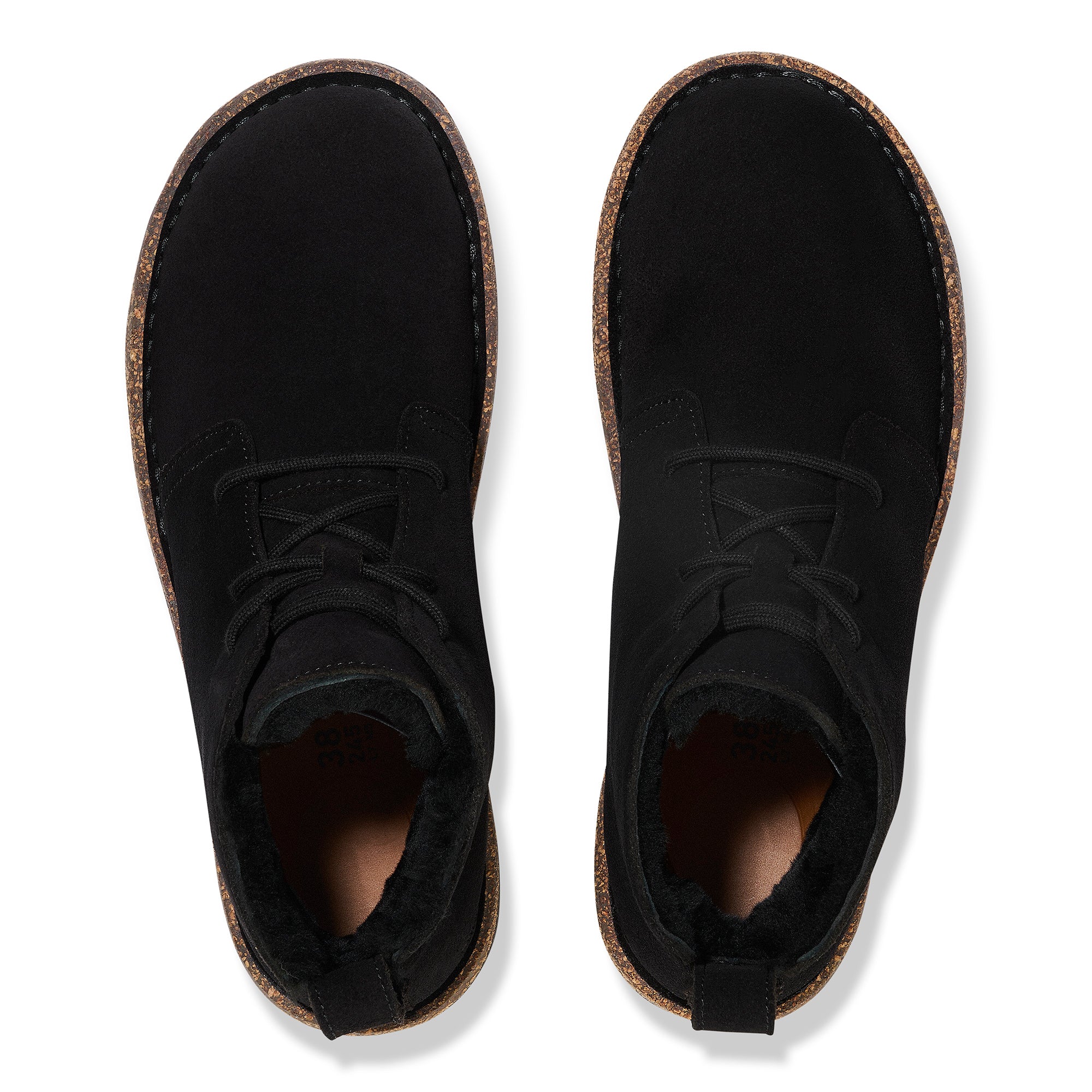 Birkenstock Uppsala Mid Chukka Shearling black suede/black shearling