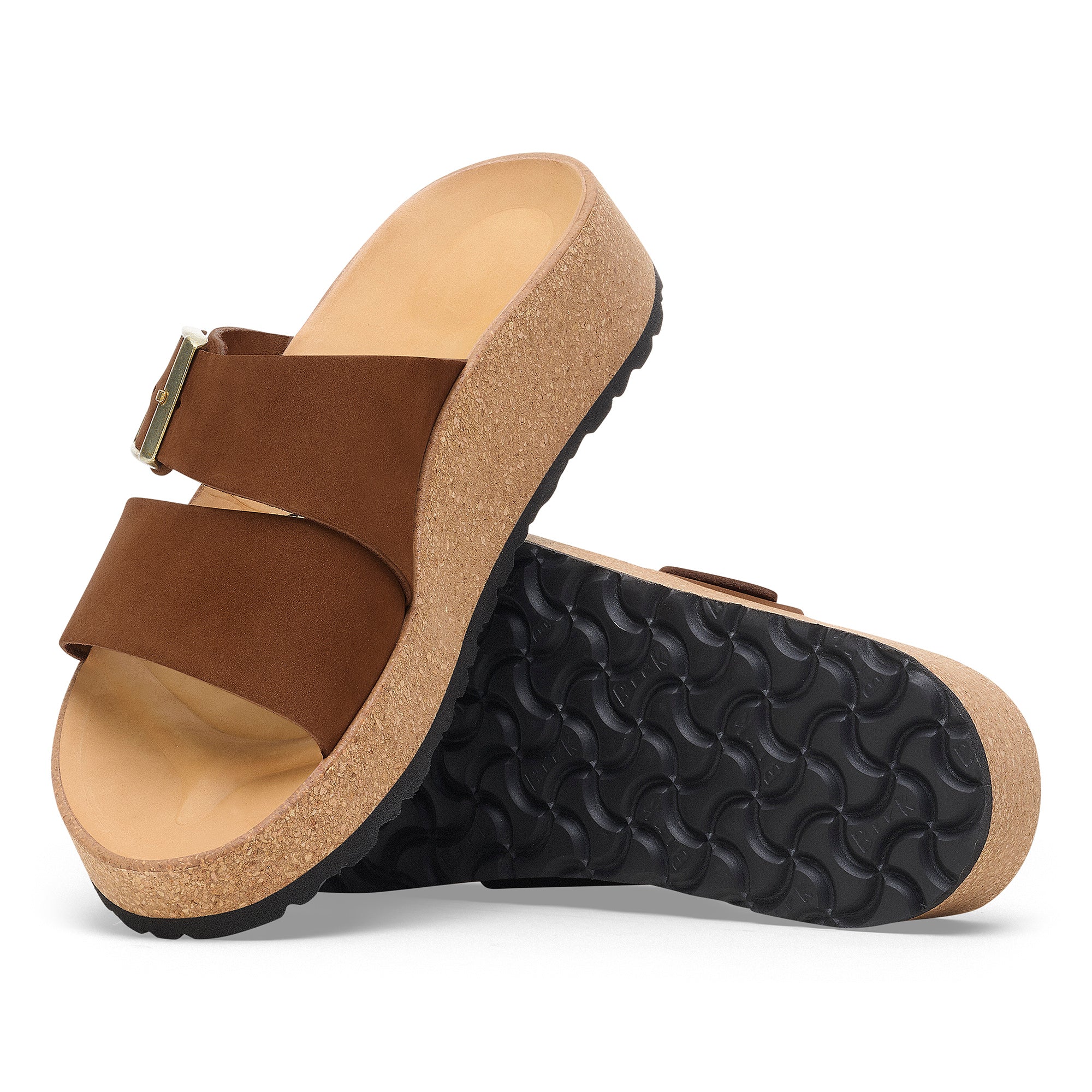 Papillio Almina dark tea nubuck by Birkenstock