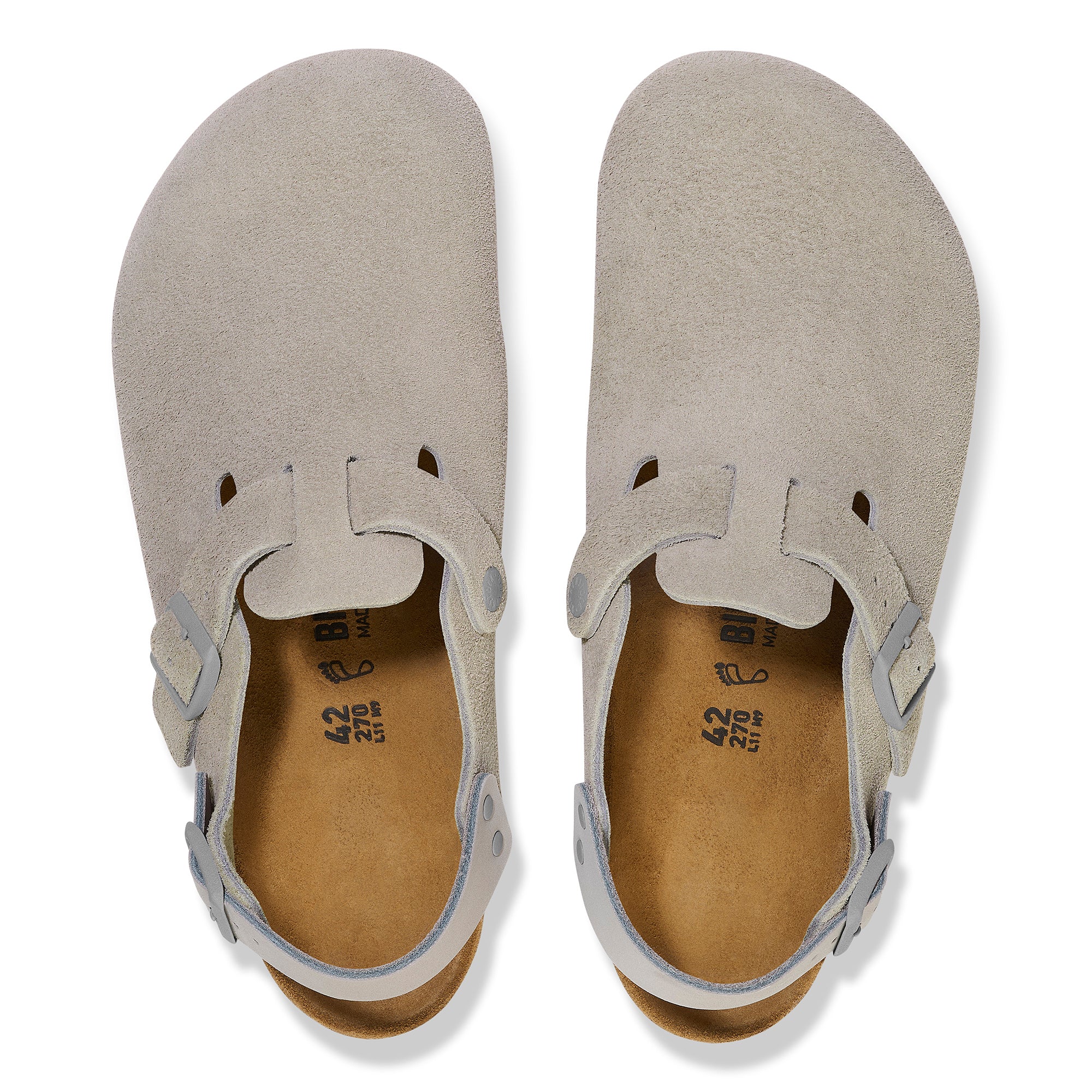 Birkenstock Tokio stone coin suede