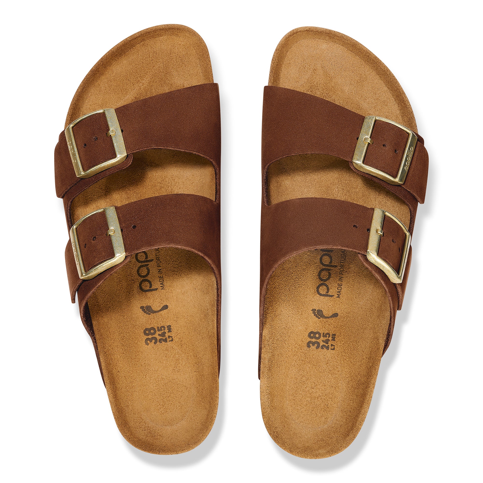 Papillio Arizona Platform dark tea nubuck by Birkenstock