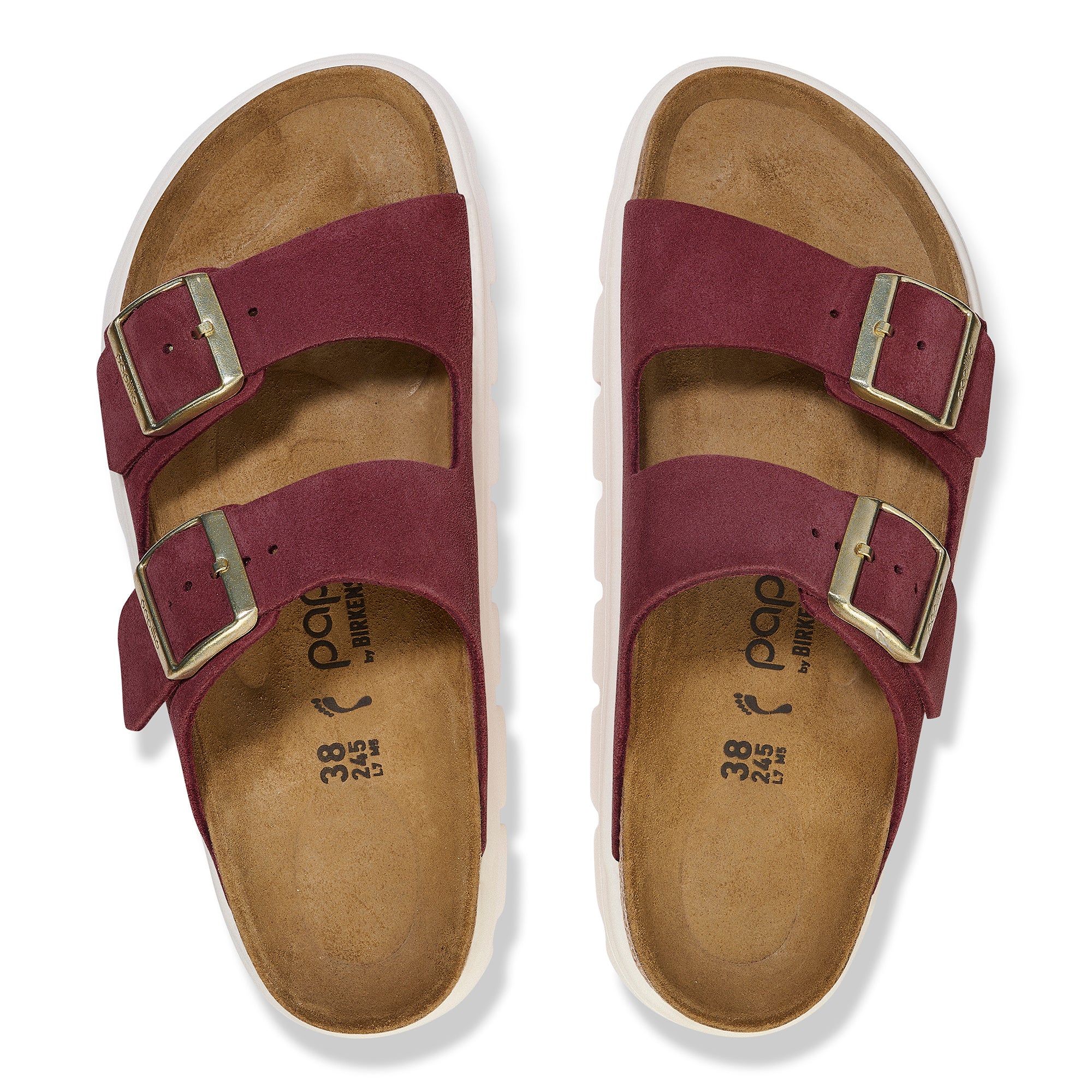 Papillio Arizona Chunky berry crush suede by Birkenstock