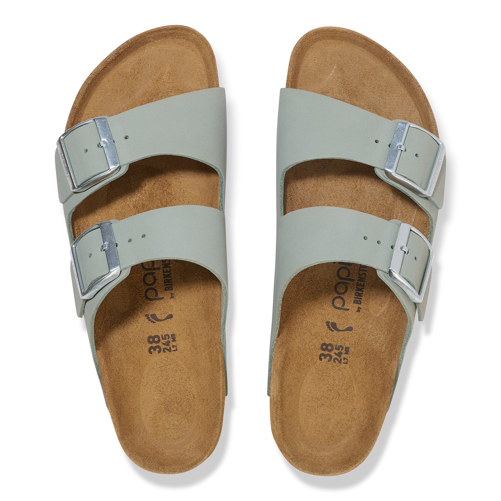 Papillio Arizona Platform pure sage nubuck by Birkenstock