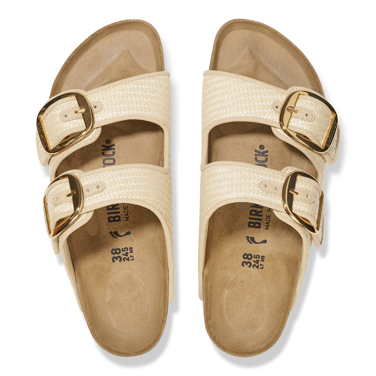 Birkenstock Arizona Big Buckle raffia natural textile