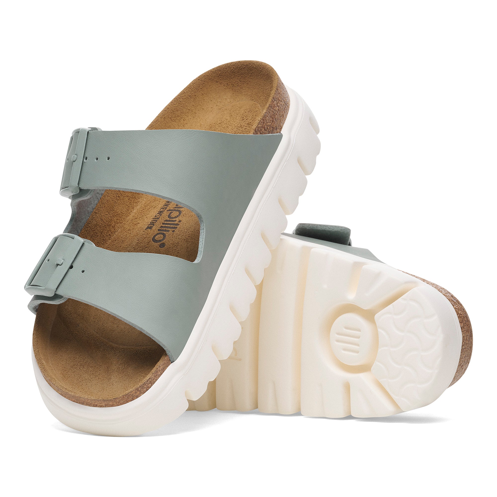 Papillio Arizona Chunky pure sage Birko-Flor by Birkenstock