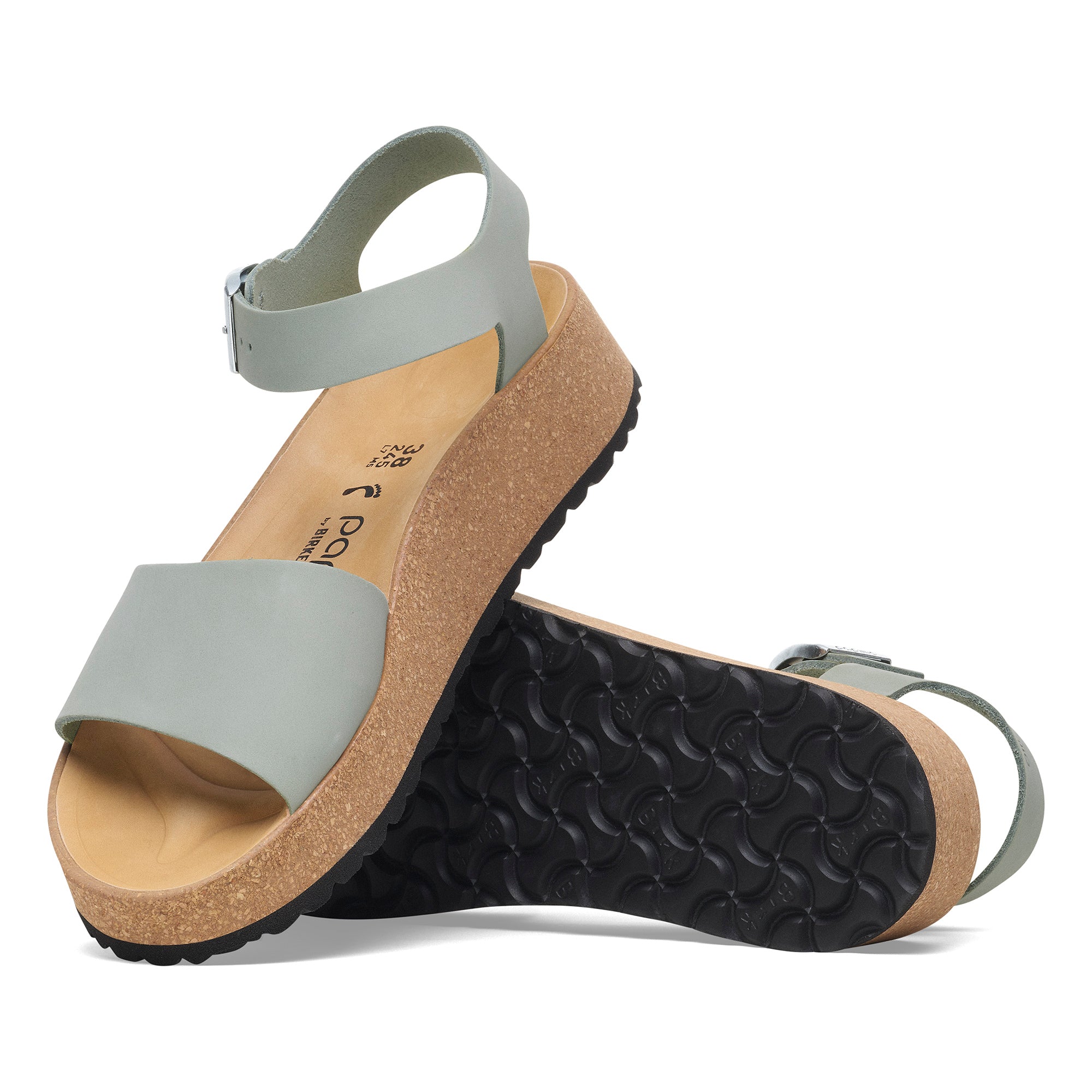 Papillio Glenda pure sage nubuck by Birkenstock