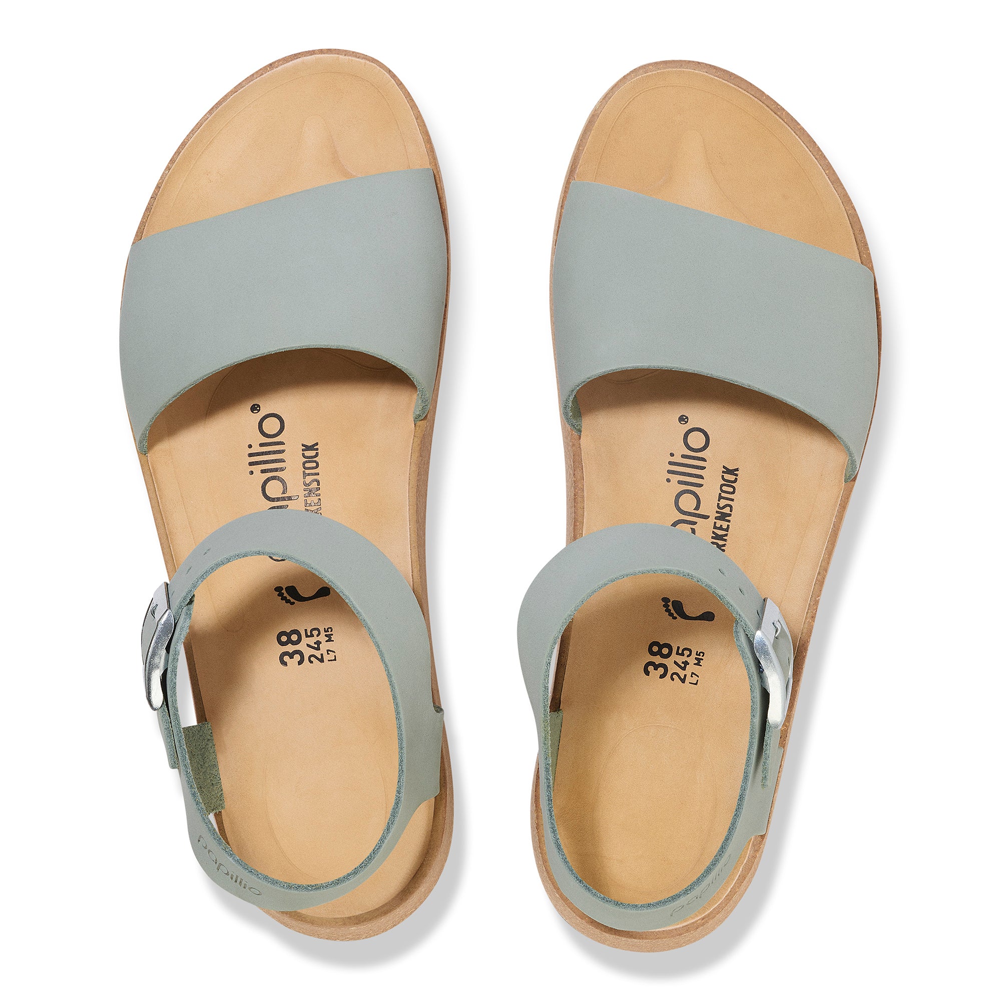 Papillio Glenda pure sage nubuck by Birkenstock