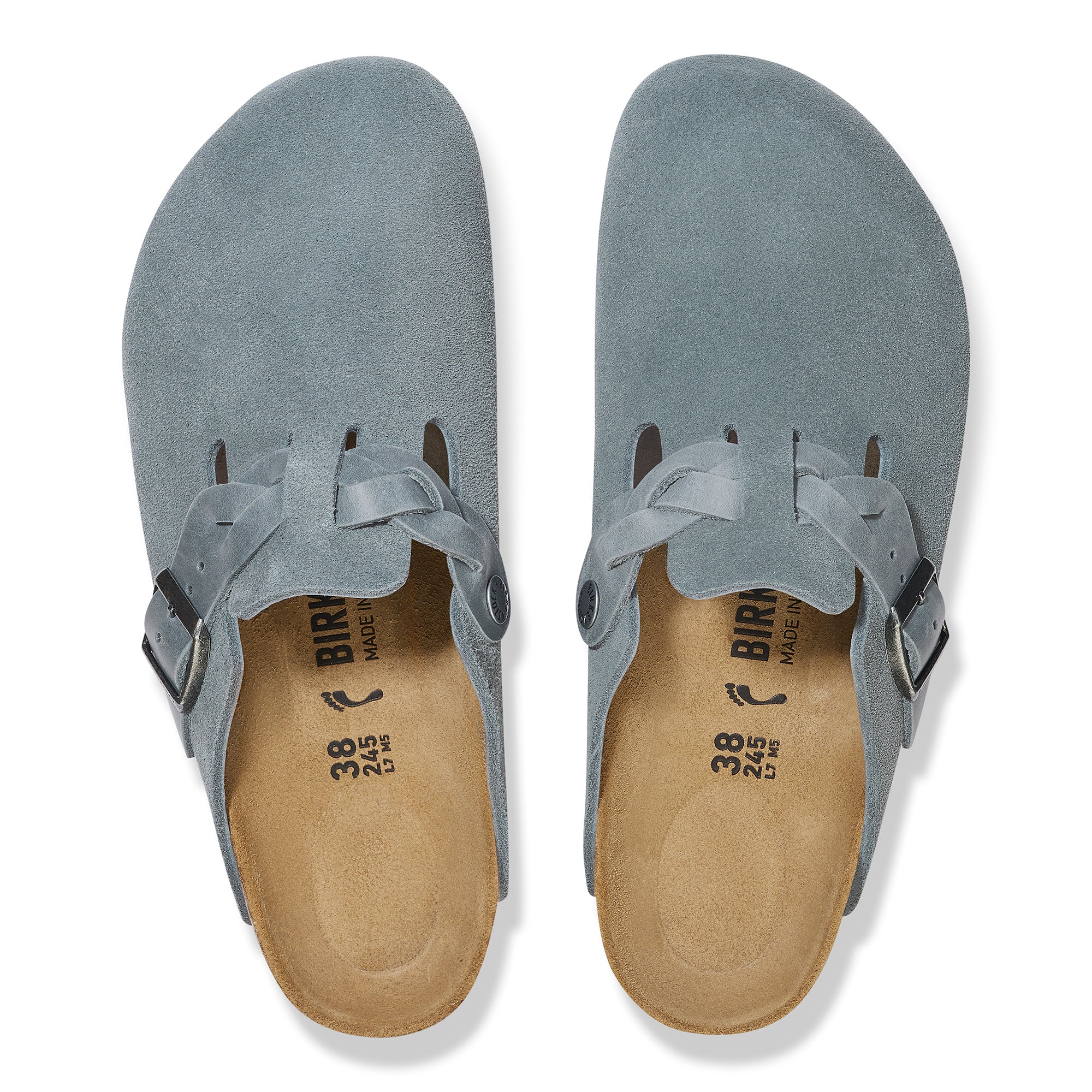 Birkenstock Boston Braid basalt gray suede