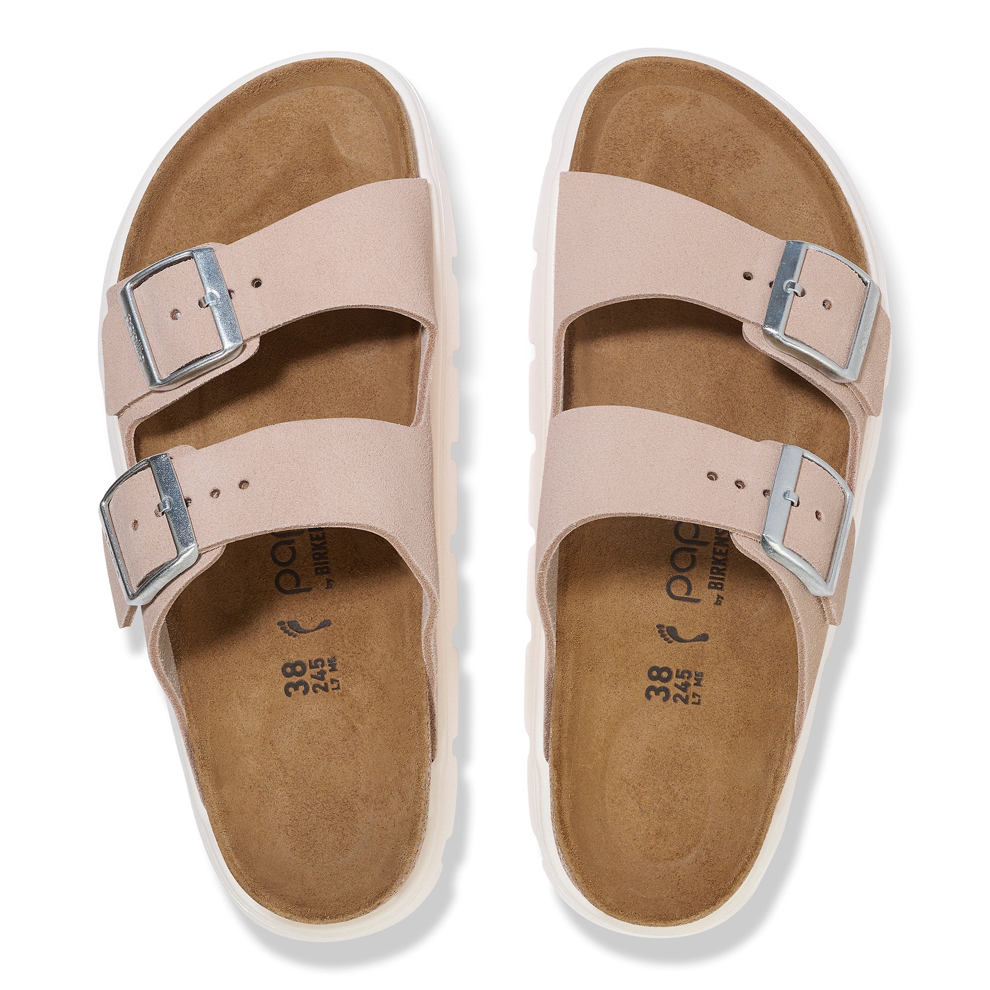 Papillio Arizona Chunky light rose suede by Birkenstock
