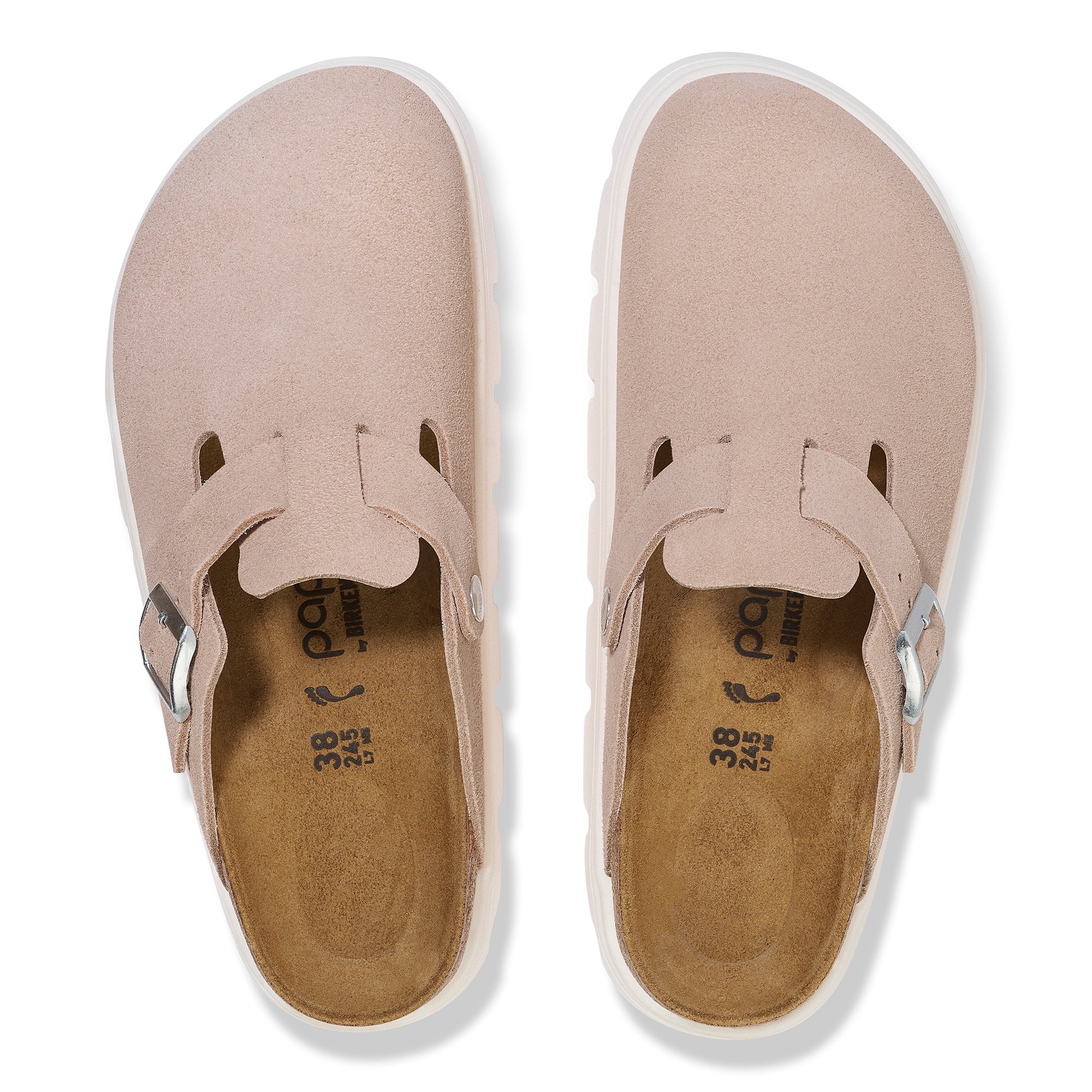 Papillio Boston Chunky light rose suede by Birkenstock
