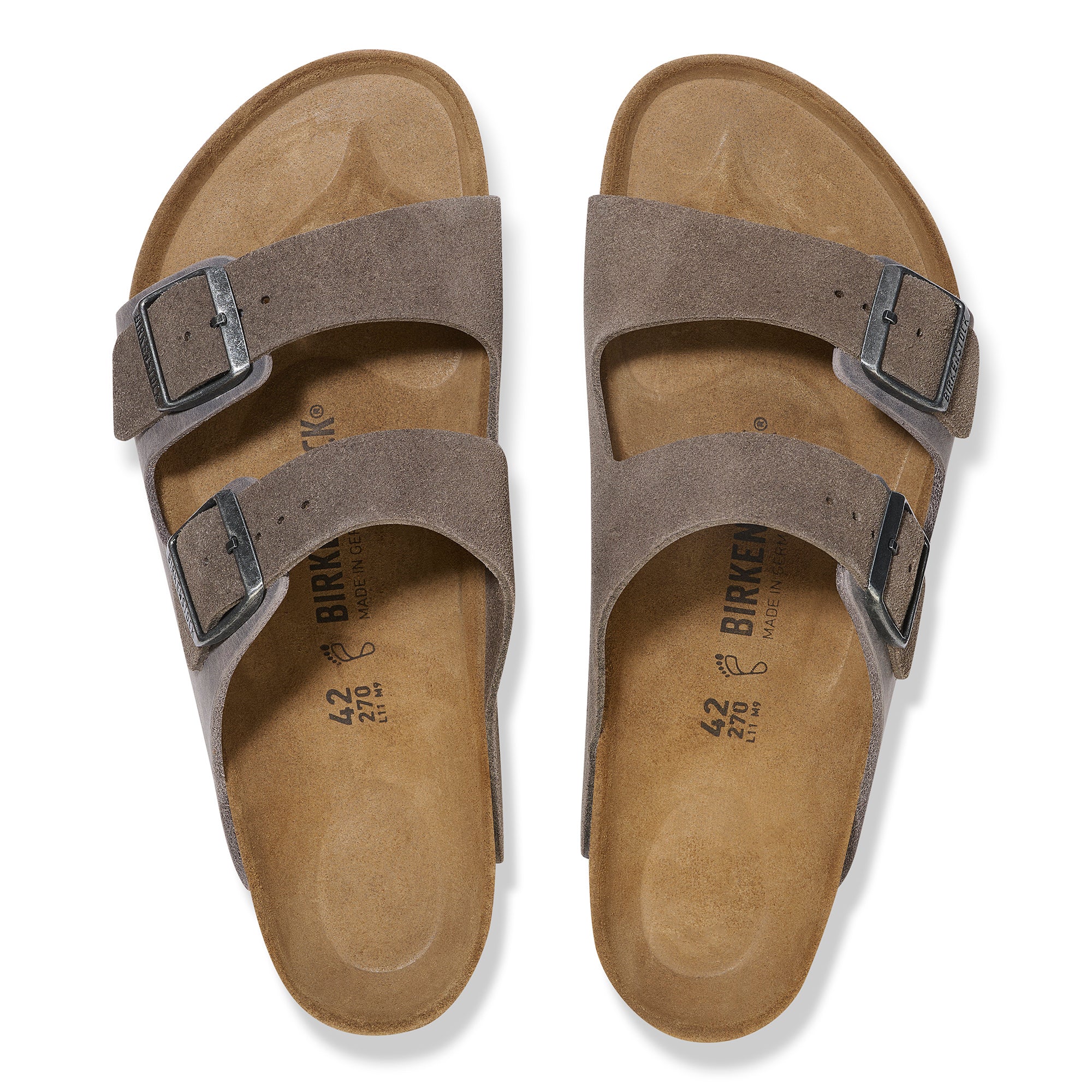 Birkenstock Arizona concrete gray suede/oiled leather