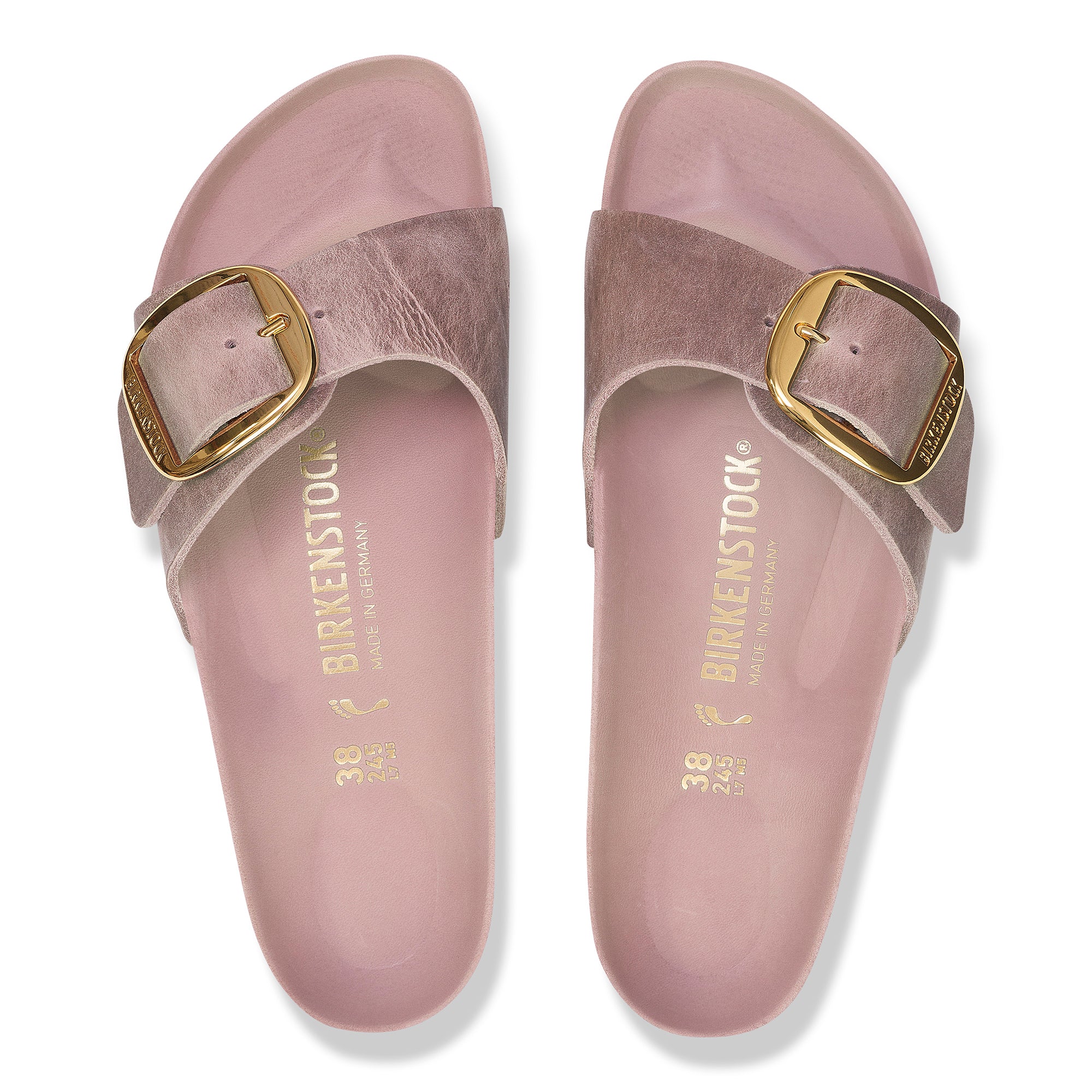 Birkenstock Madrid Big Buckle lavender oiled leather