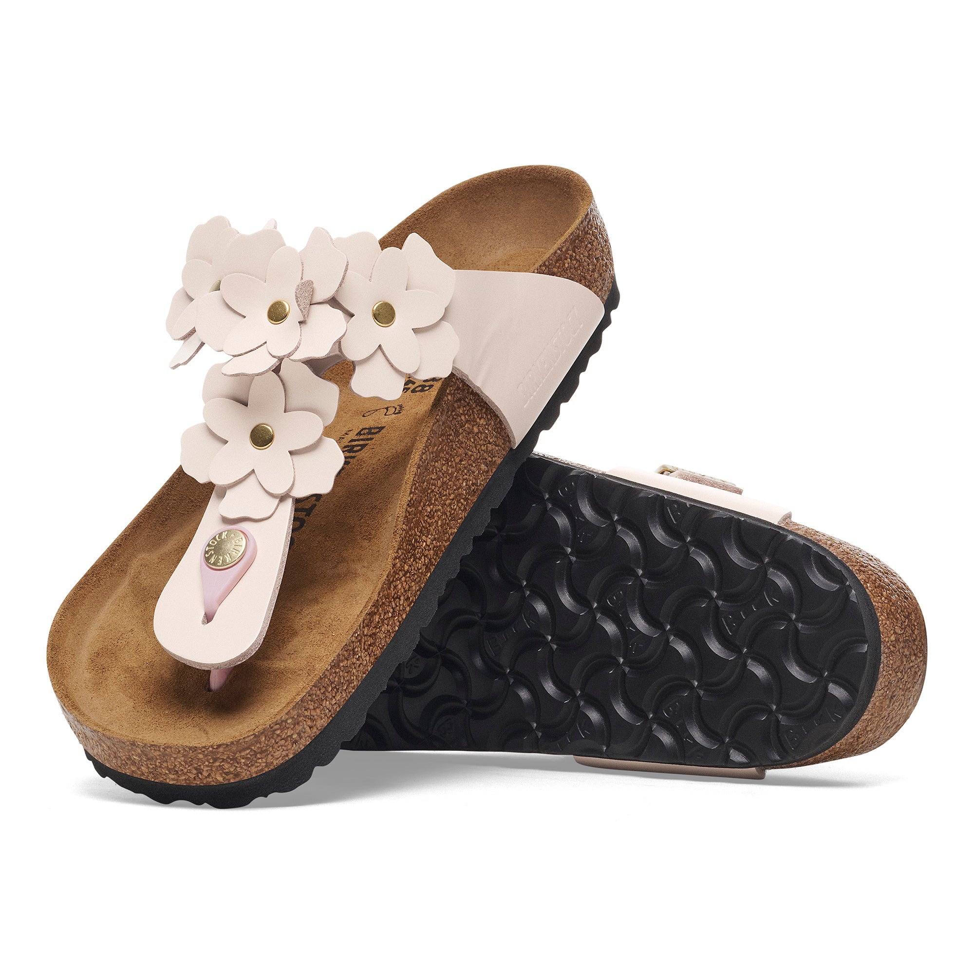 Birkenstock Gizeh Flowers light rose leather