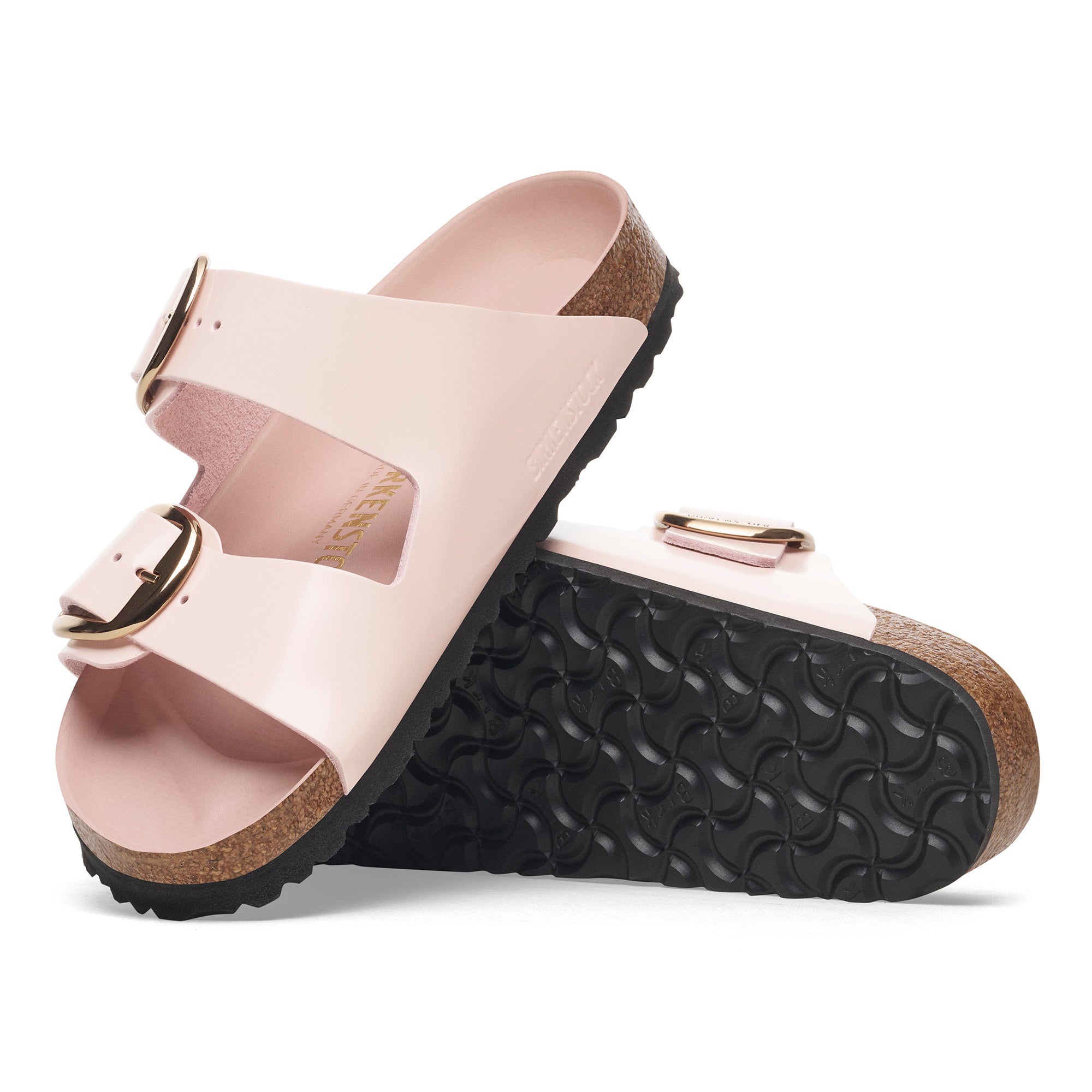 Birkenstock Arizona Big Buckle high shine light rose leather