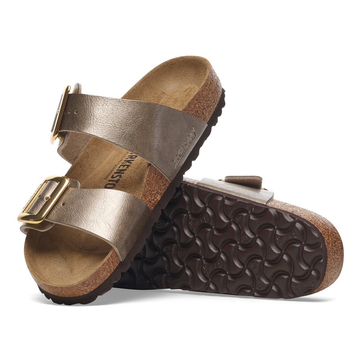 Birkenstock Sydney Luxe Buckle graceful taupe Birko-Flor