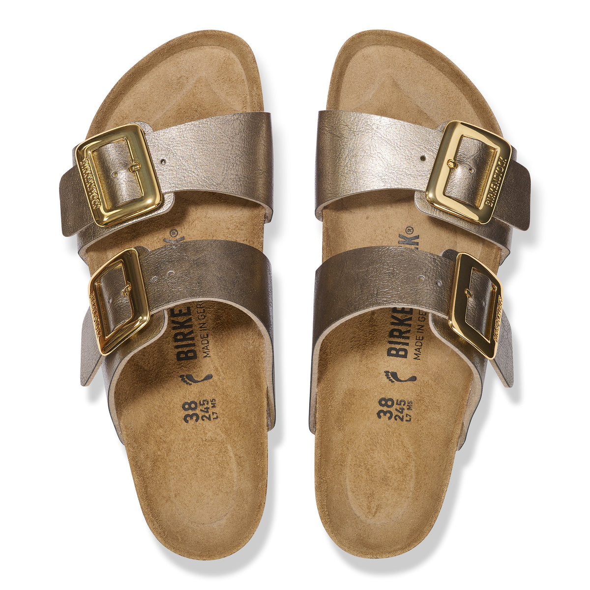 Birkenstock Sydney Luxe Buckle graceful taupe Birko-Flor
