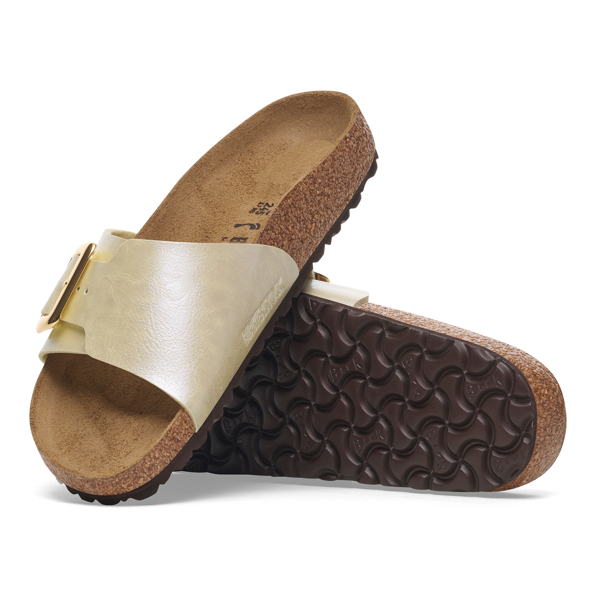 Birkenstock Catalina Luxe Buckle graceful pearl white Birko-Flor
