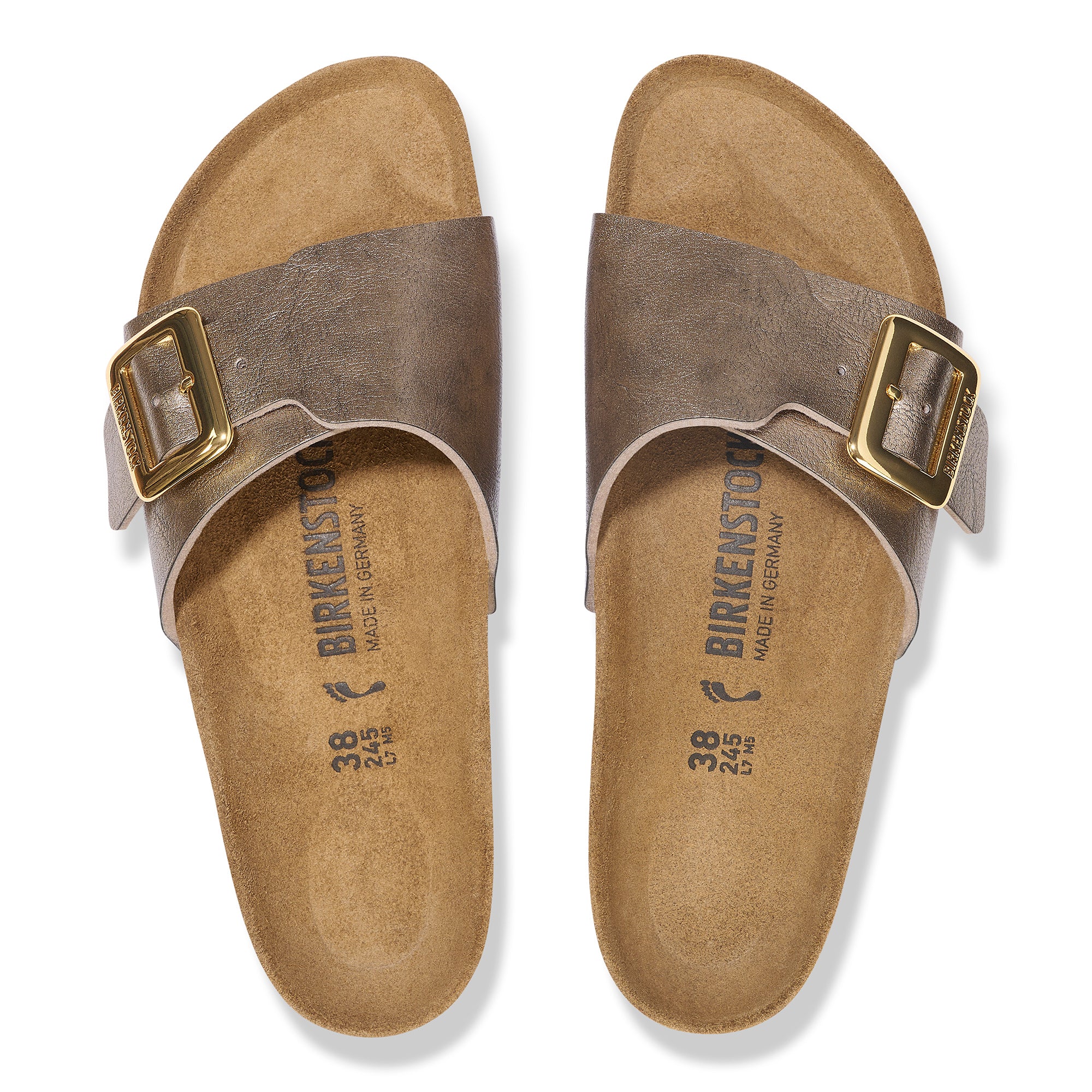 Birkenstock Catalina Luxe Buckle graceful taupe Birko-Flor