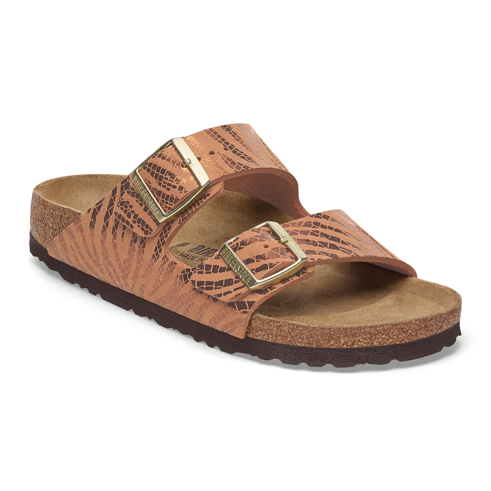 Birkenstock Arizona silky zebra pecan Birkibuc