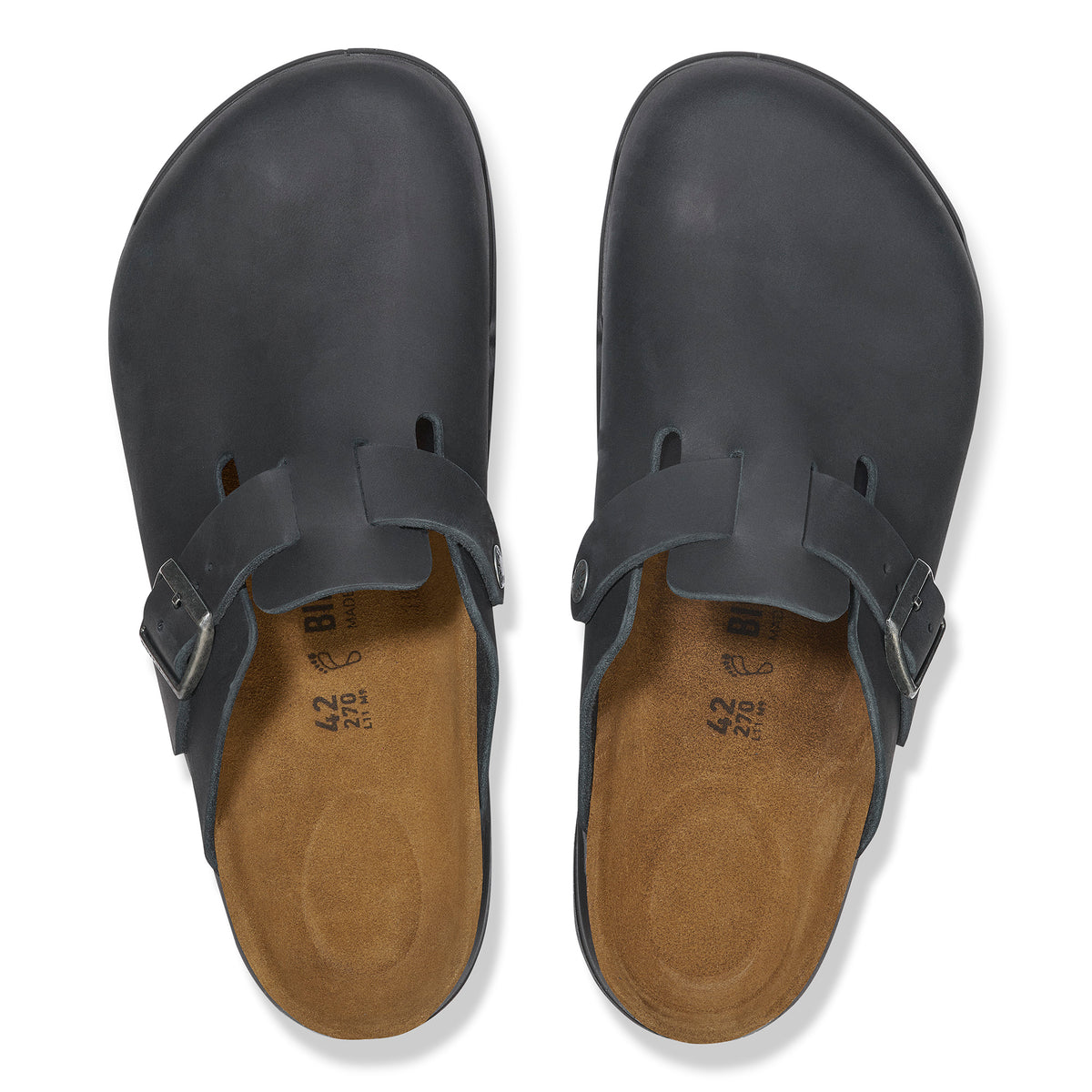Birkenstock Men's Boston Crosstown black oiled leather