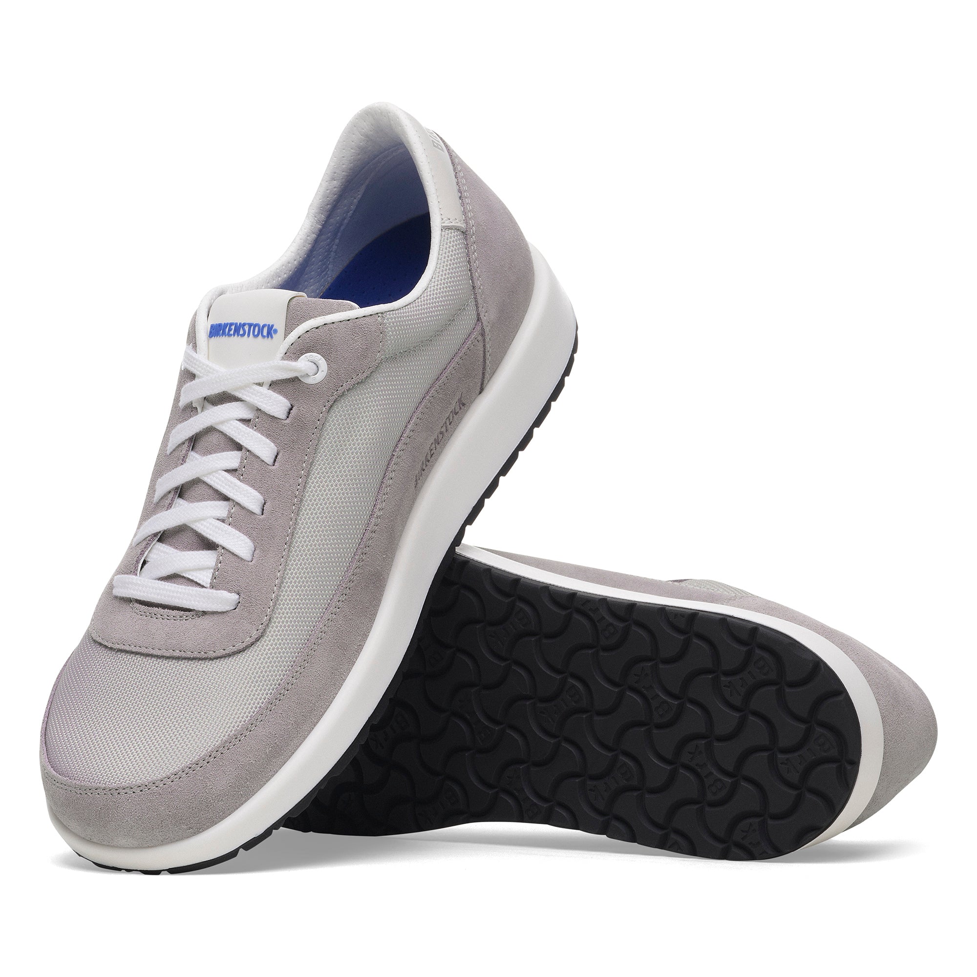 Birkenstock Honnef City whale gray suede/stone coin textile