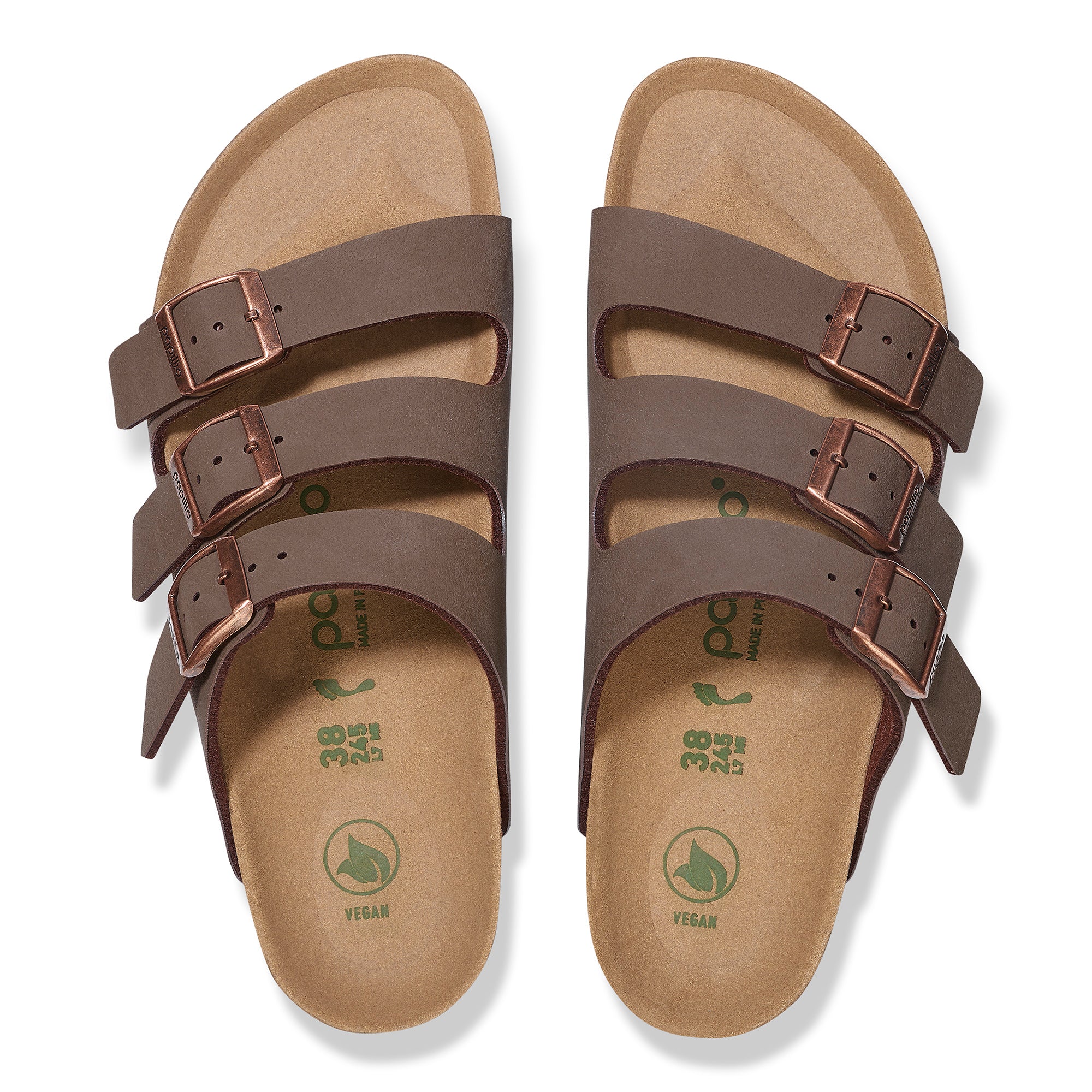 Papillio Florida Platform Vegan mocha Birkibuc by Birkenstock