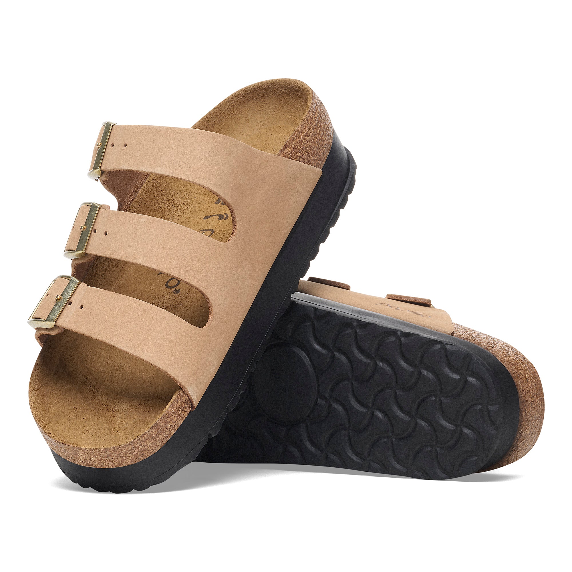 Papillio Florida Platform sandcastle nubuck by Birkenstock