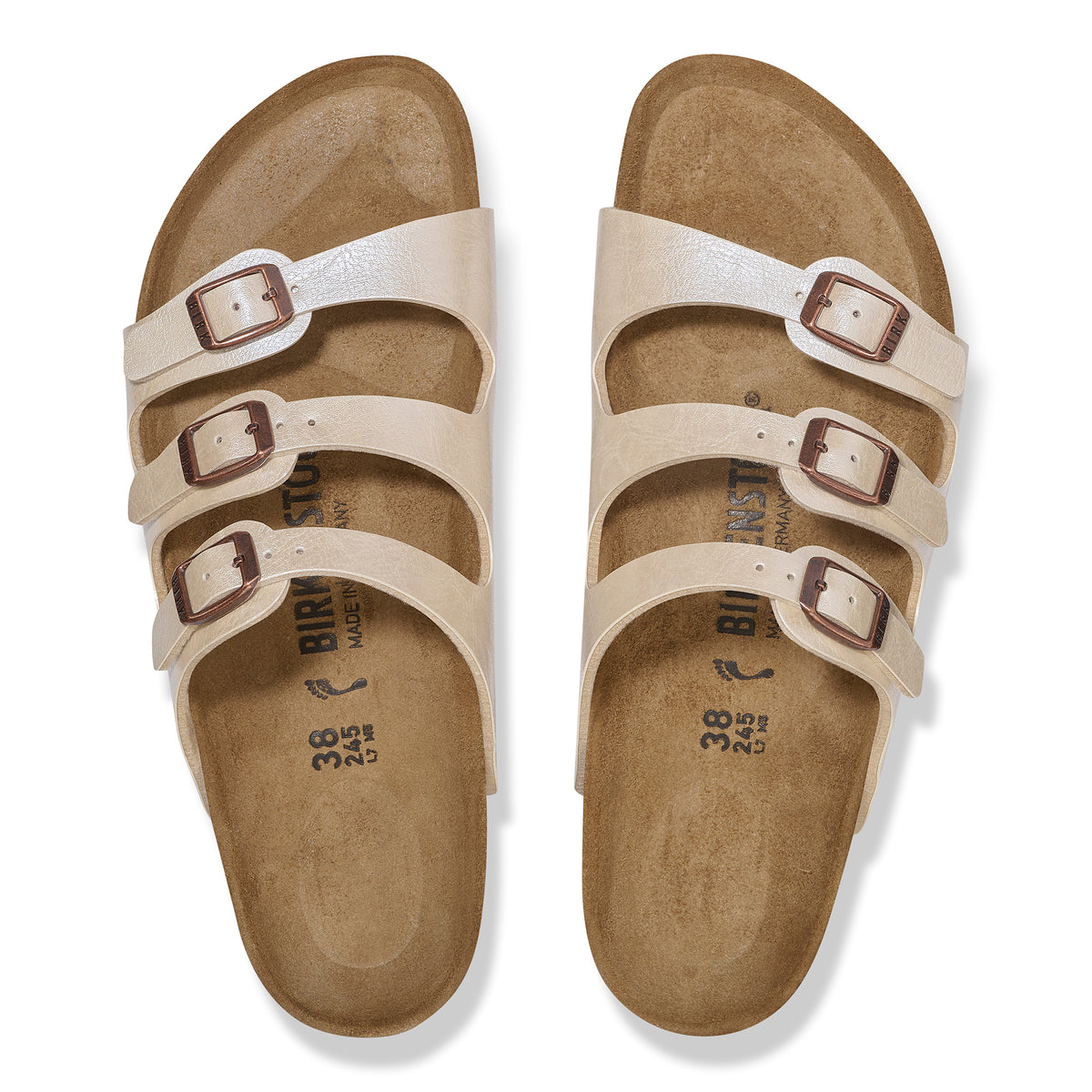Birkenstock Florida graceful pearl white Birko-Flor