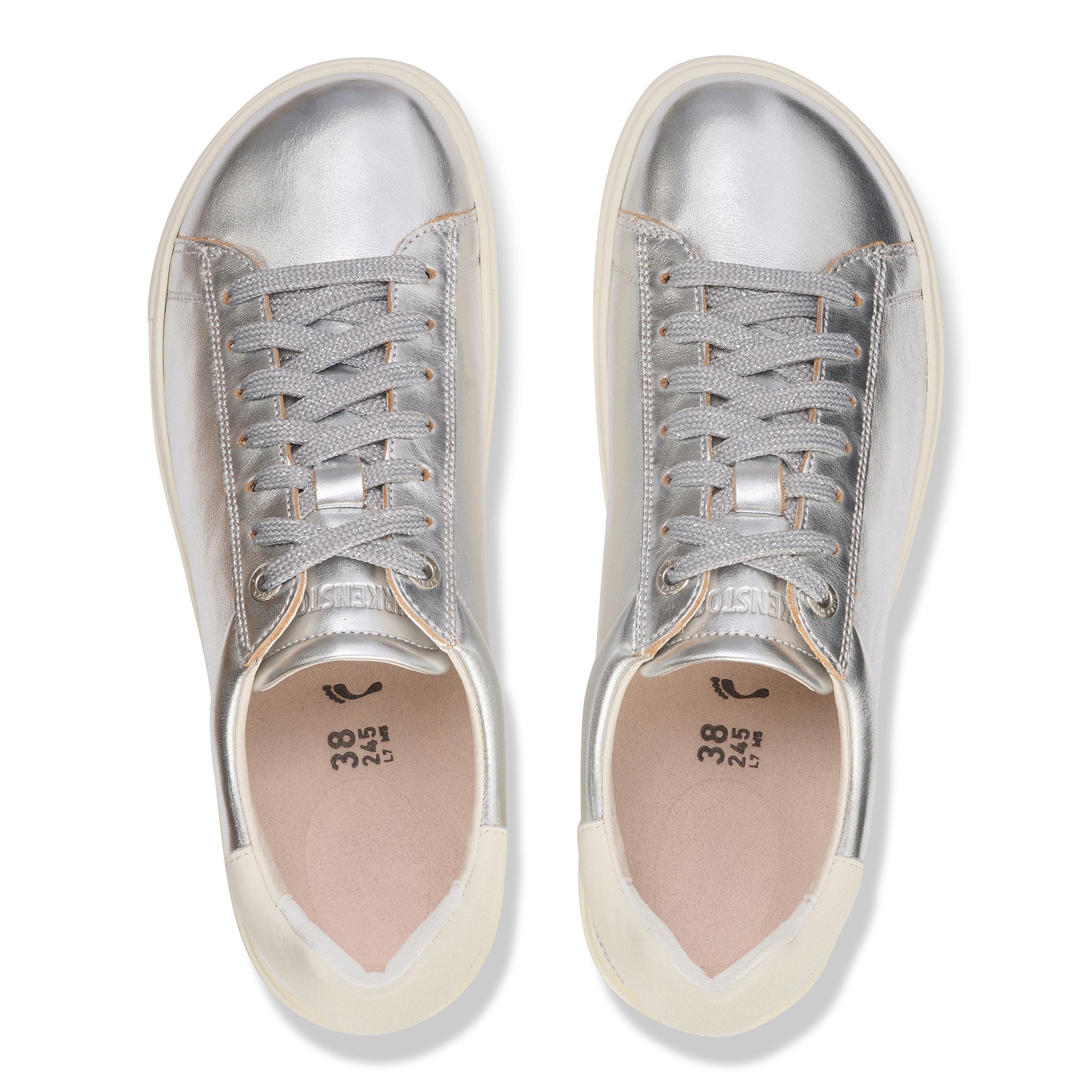 Birkenstock Bend Low silver white leather