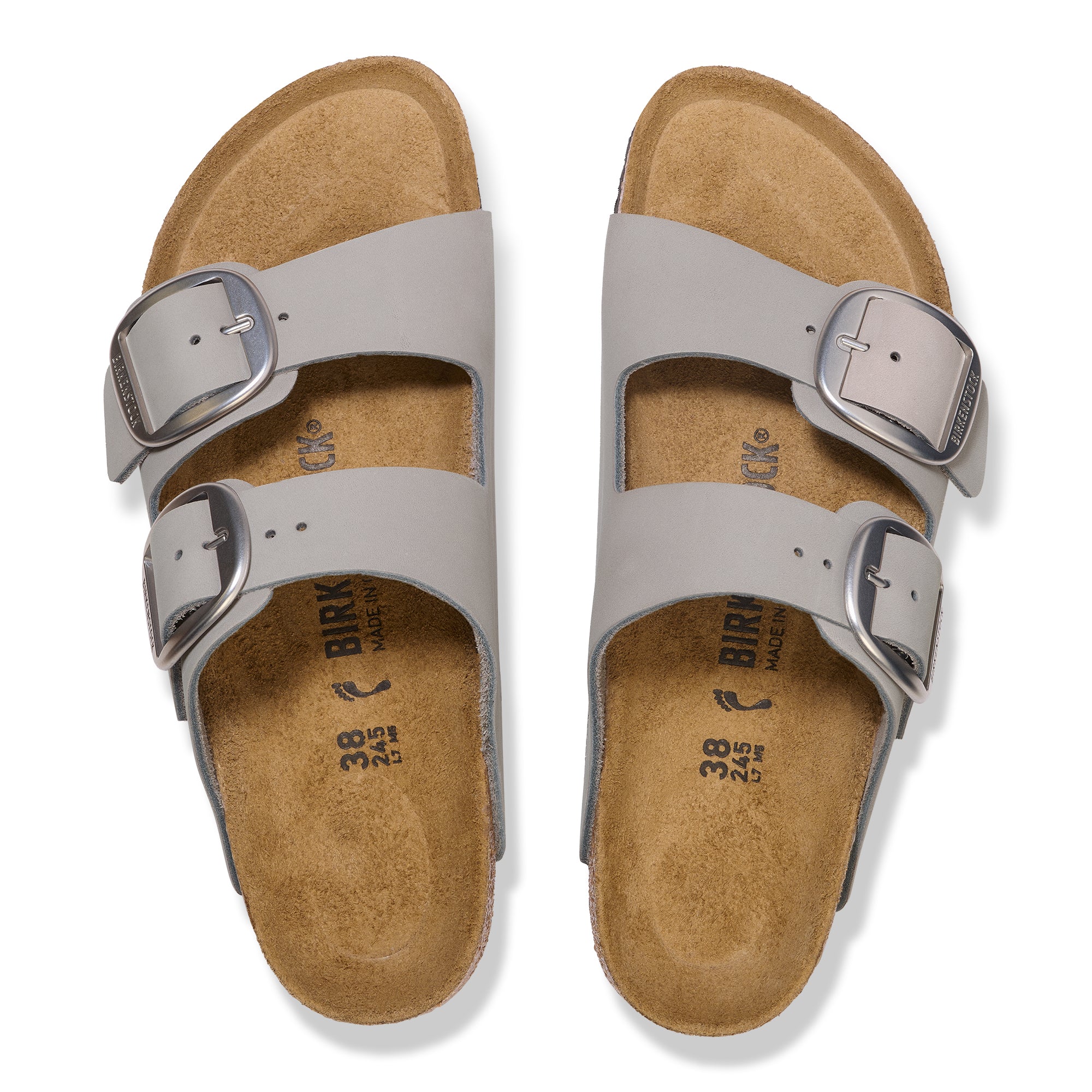 Birkenstock Arizona Big Buckle stone coin nubuck