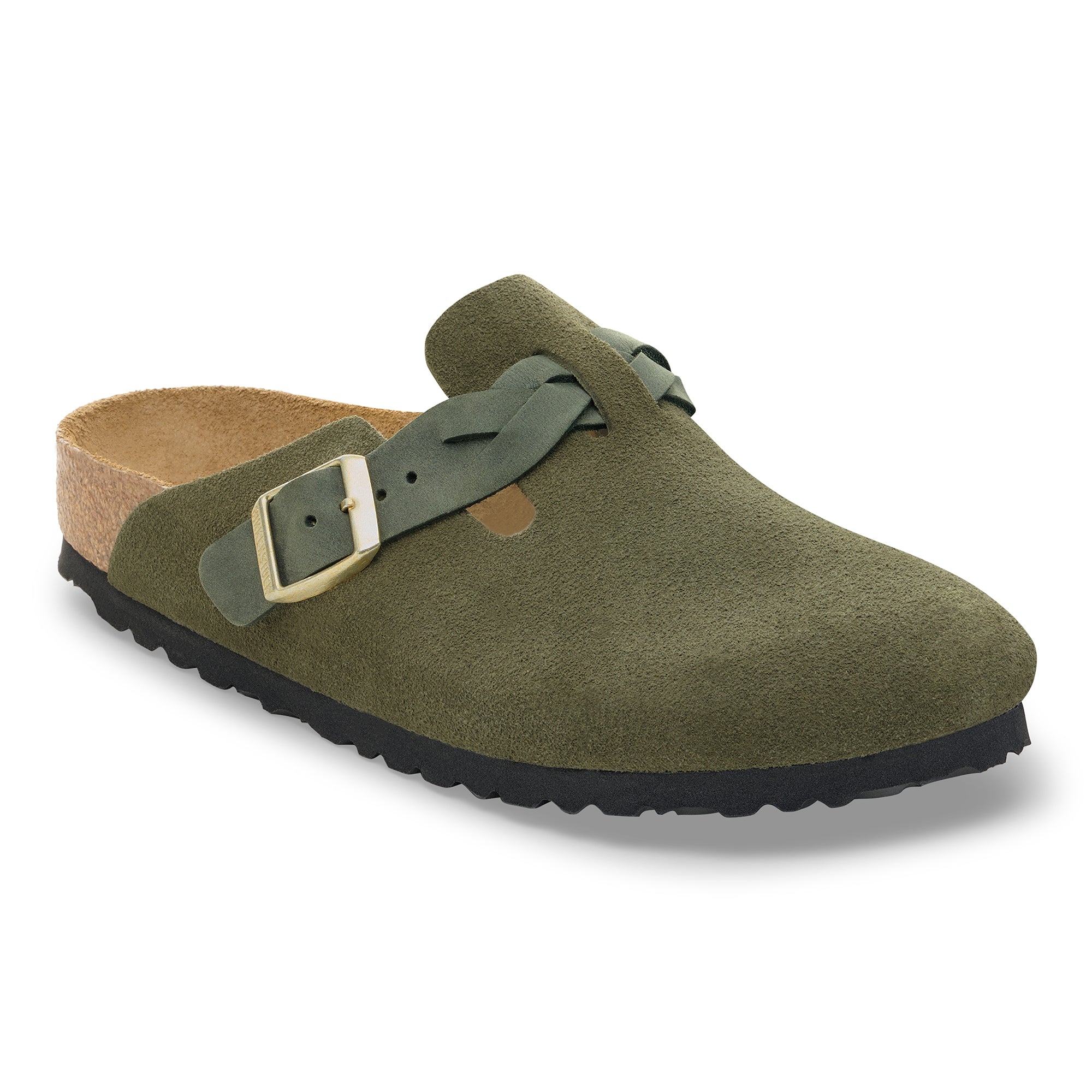 Birkenstock Boston Braid thyme suede