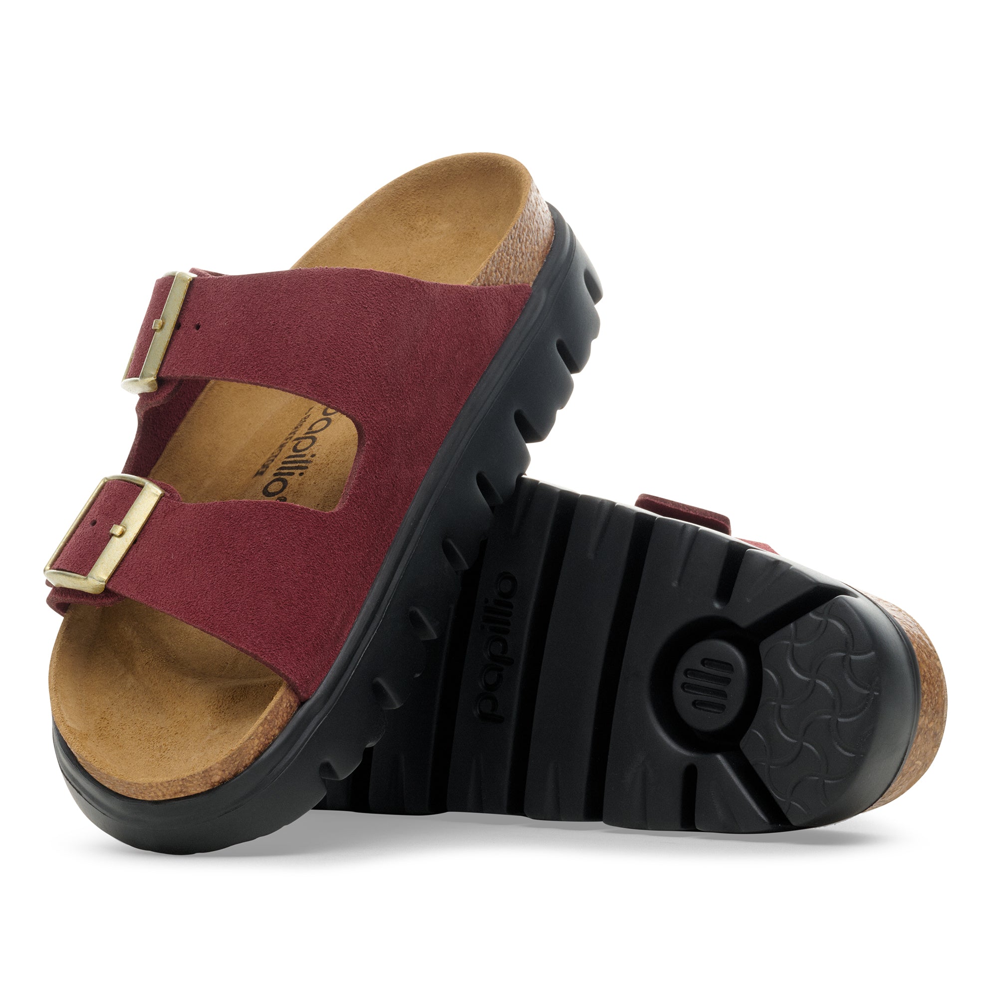 Papillio Arizona Chunky zinfandel suede by Birkenstock