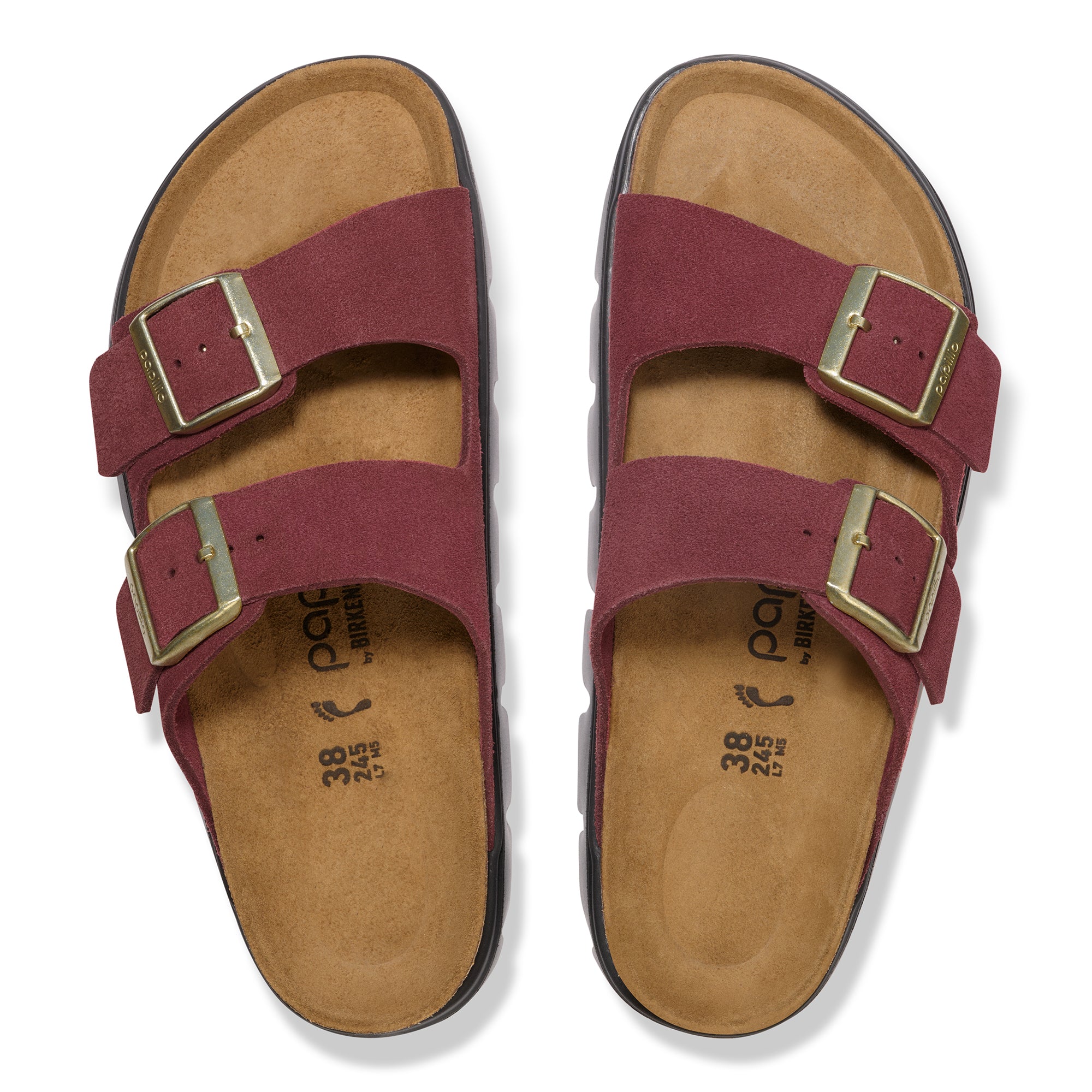 Papillio Arizona Chunky zinfandel suede by Birkenstock
