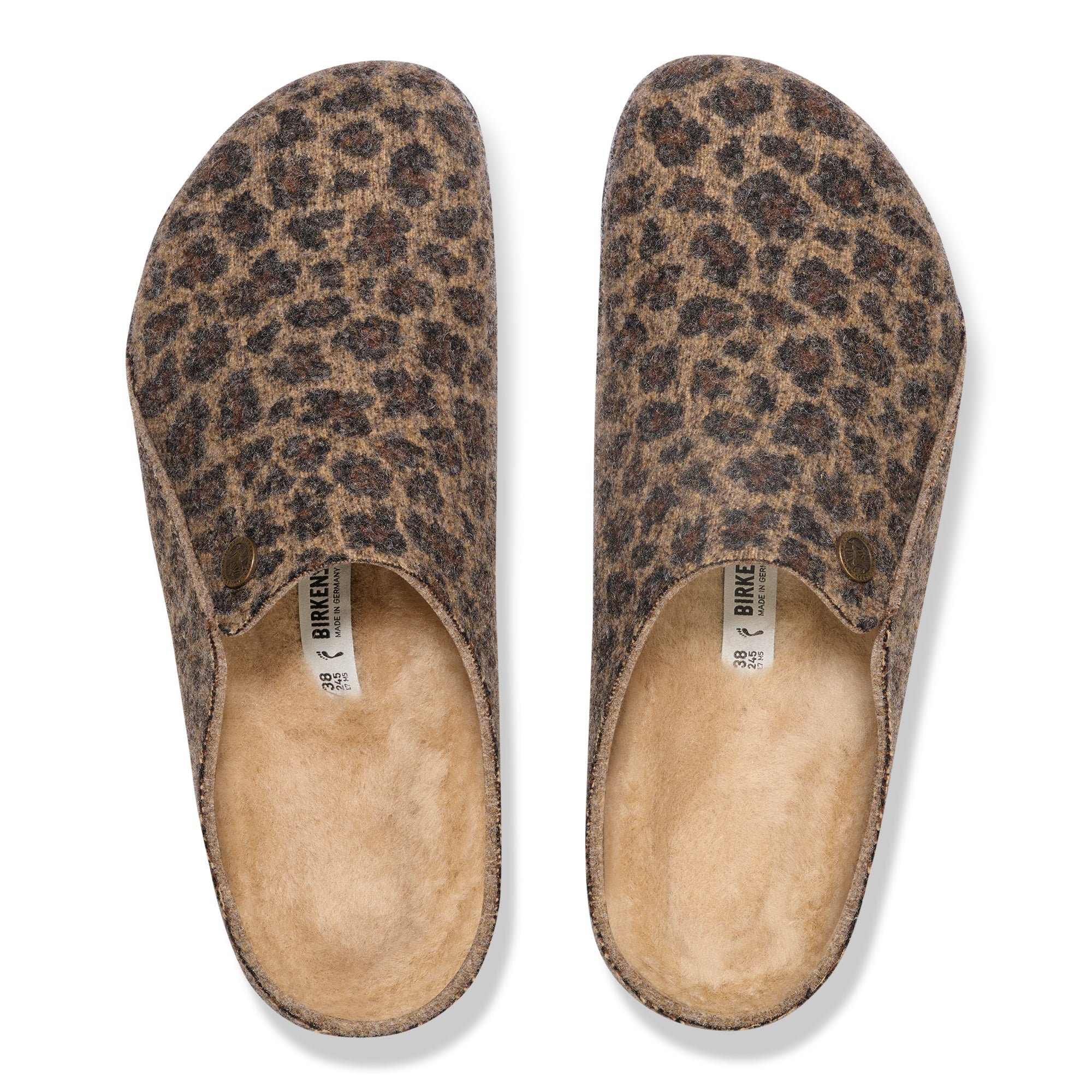 Birkenstock Zermatt Shearling leopard toffee wool/natural shearling