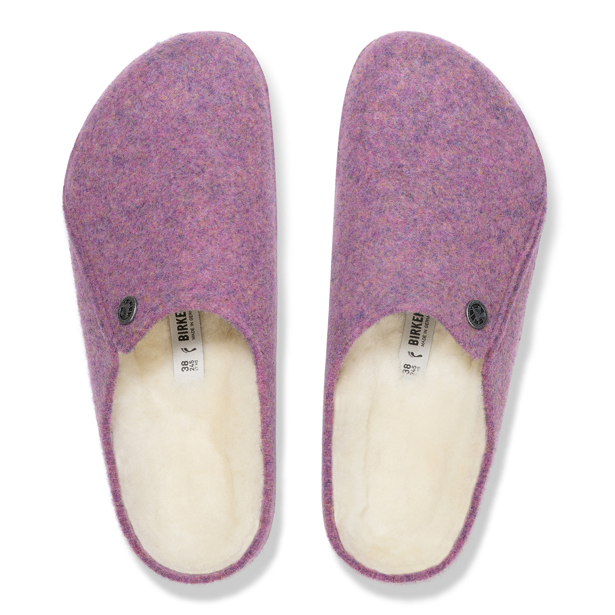 Birkenstock Zermatt Shearling mauve melange wool/natural shearling
