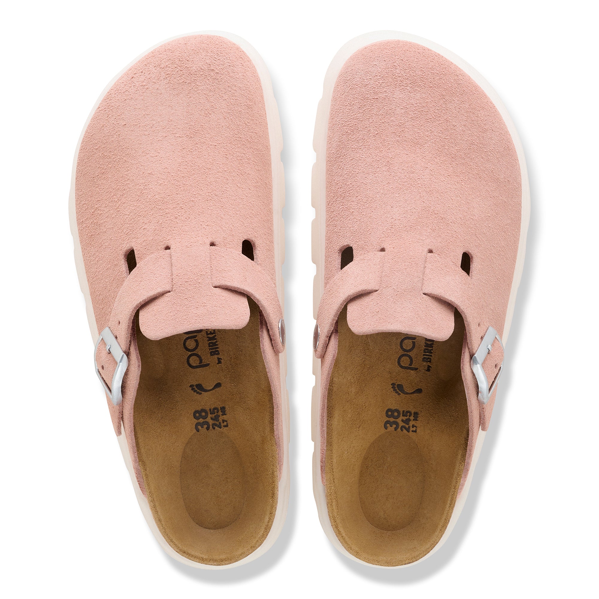 Papillio Boston Chunky pink clay suede by Birkenstock