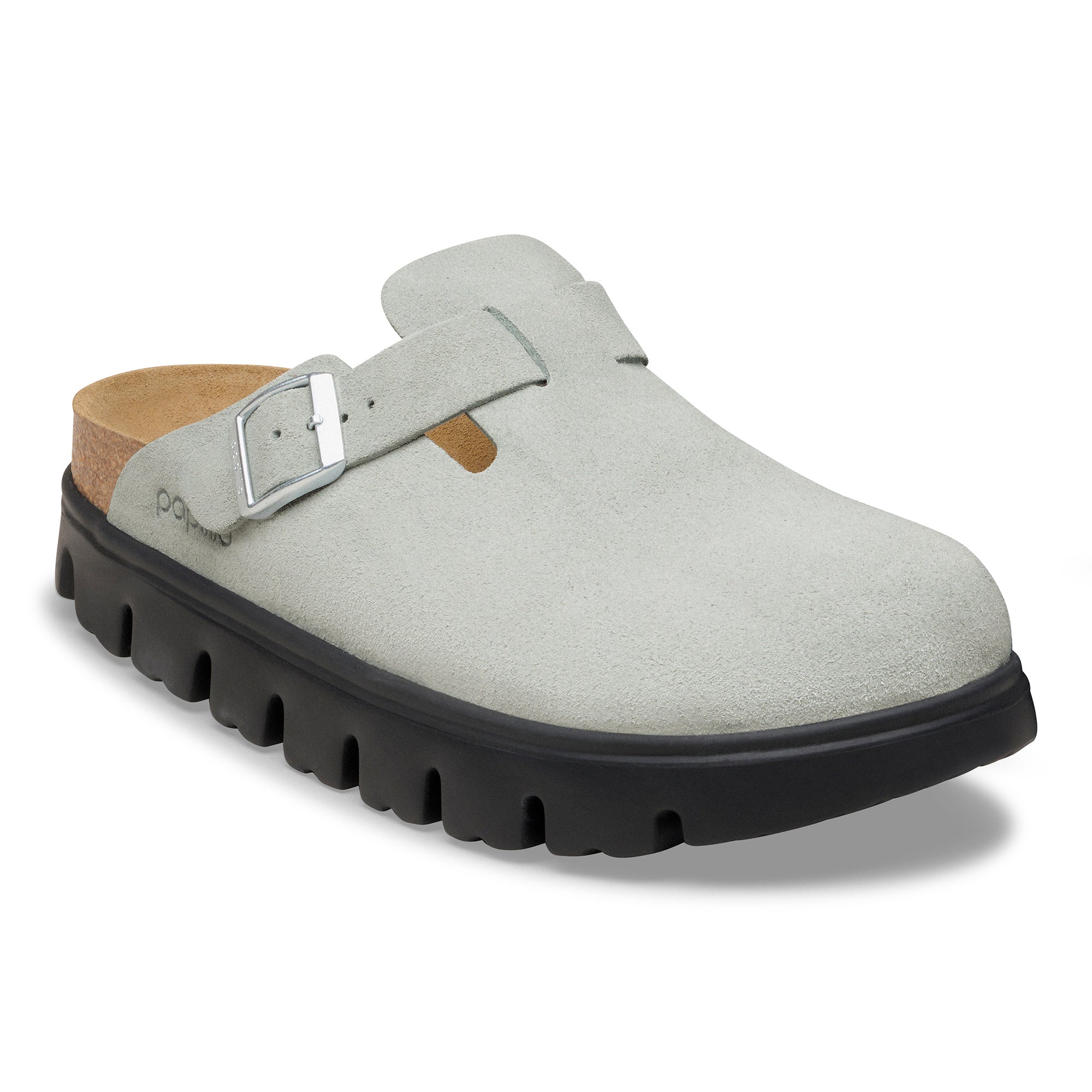 Papillio Boston Chunky pure sage suede by Birkenstock