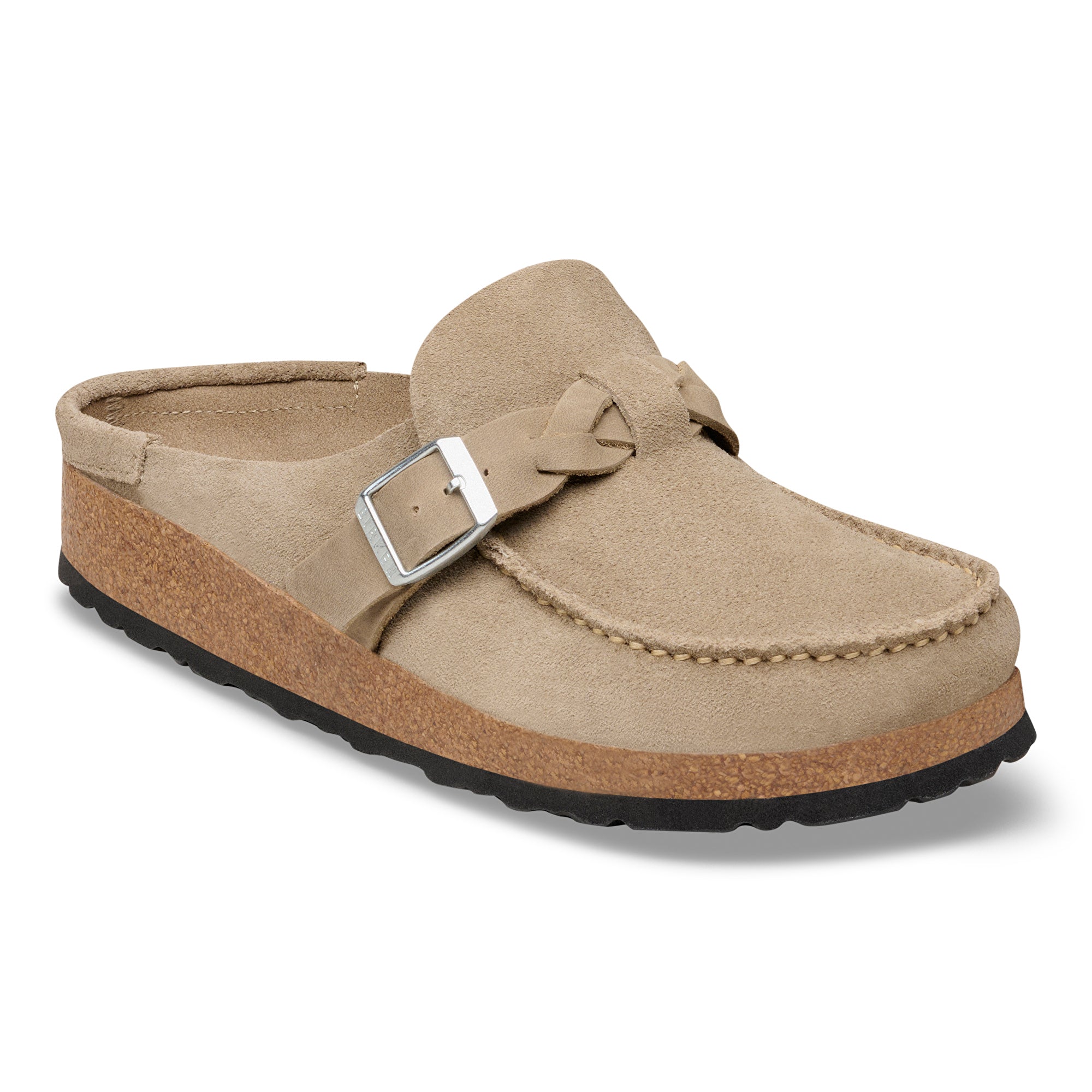 Birkenstock Buckley Braided taupe suede