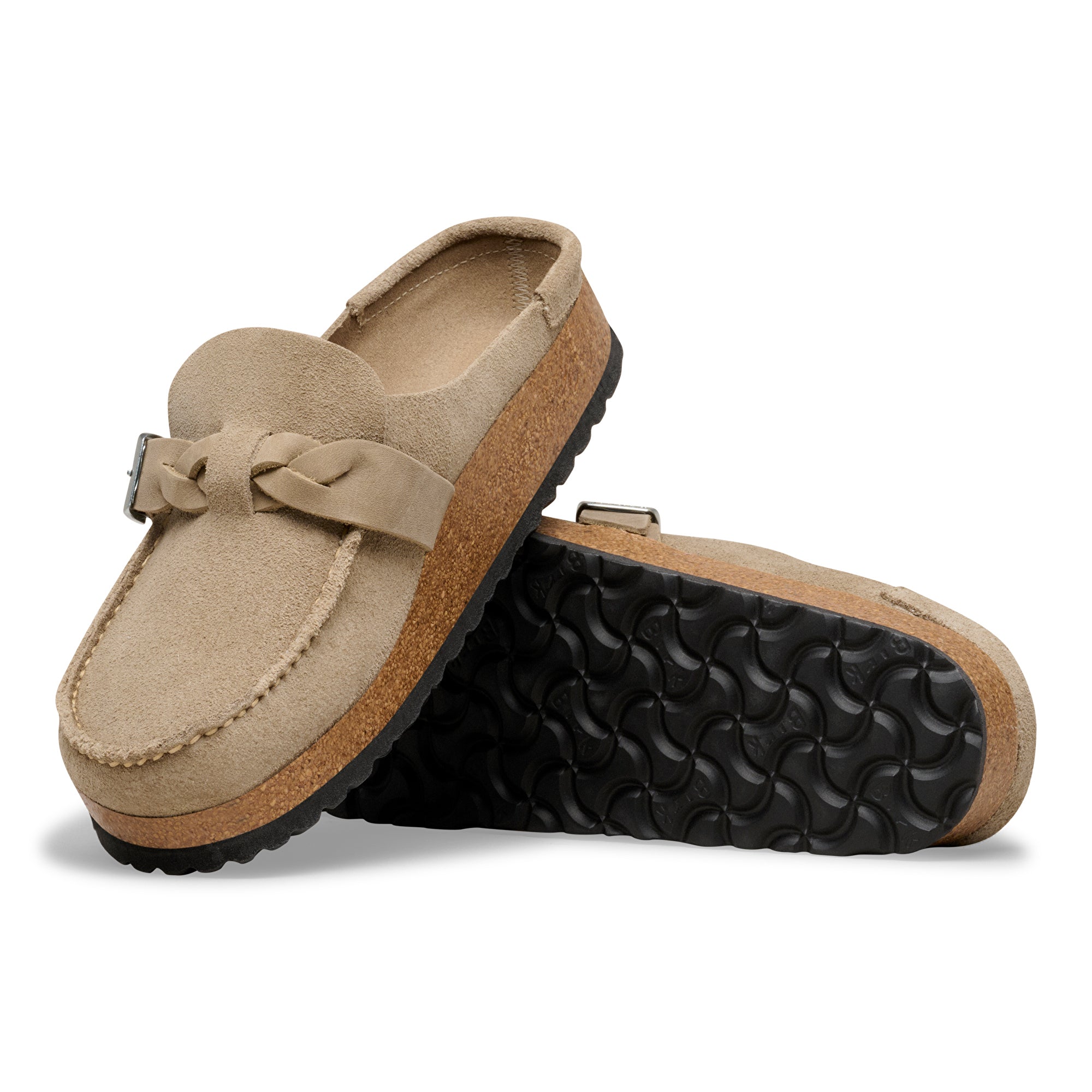 Birkenstock Buckley Braided taupe suede