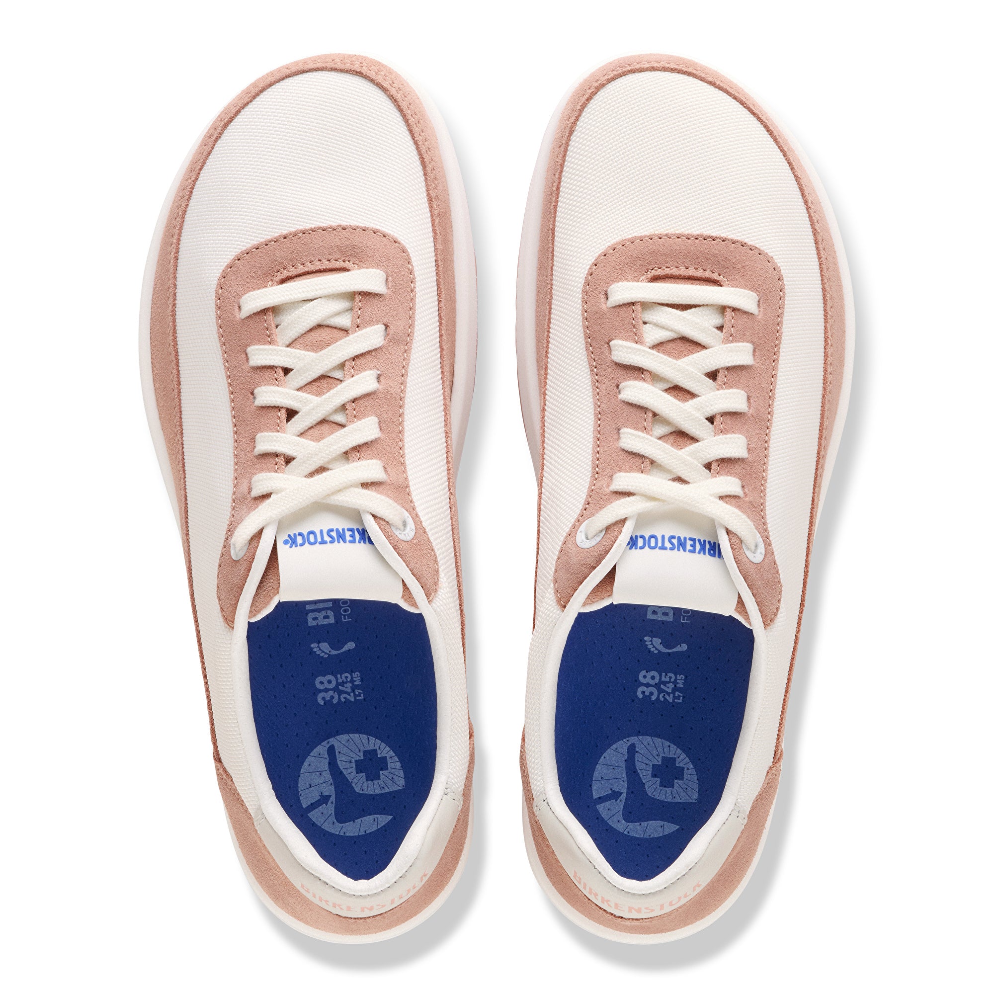 Birkenstock Honnef City pink clay suede/white textile