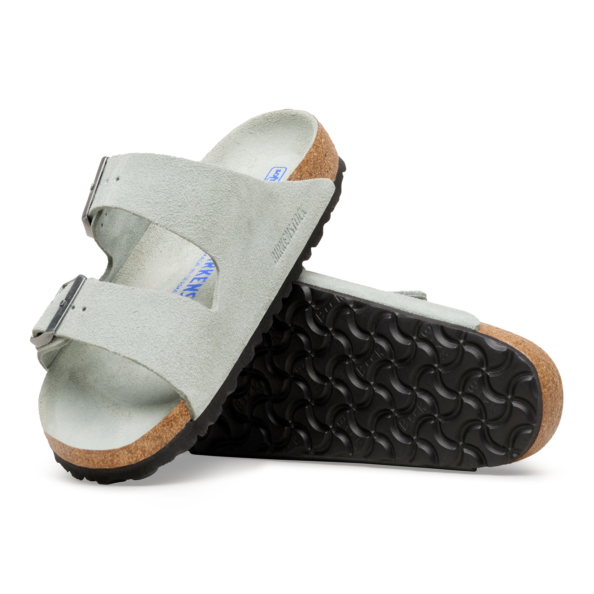 Birkenstock Arizona Soft Footbed pure sage suede tonal