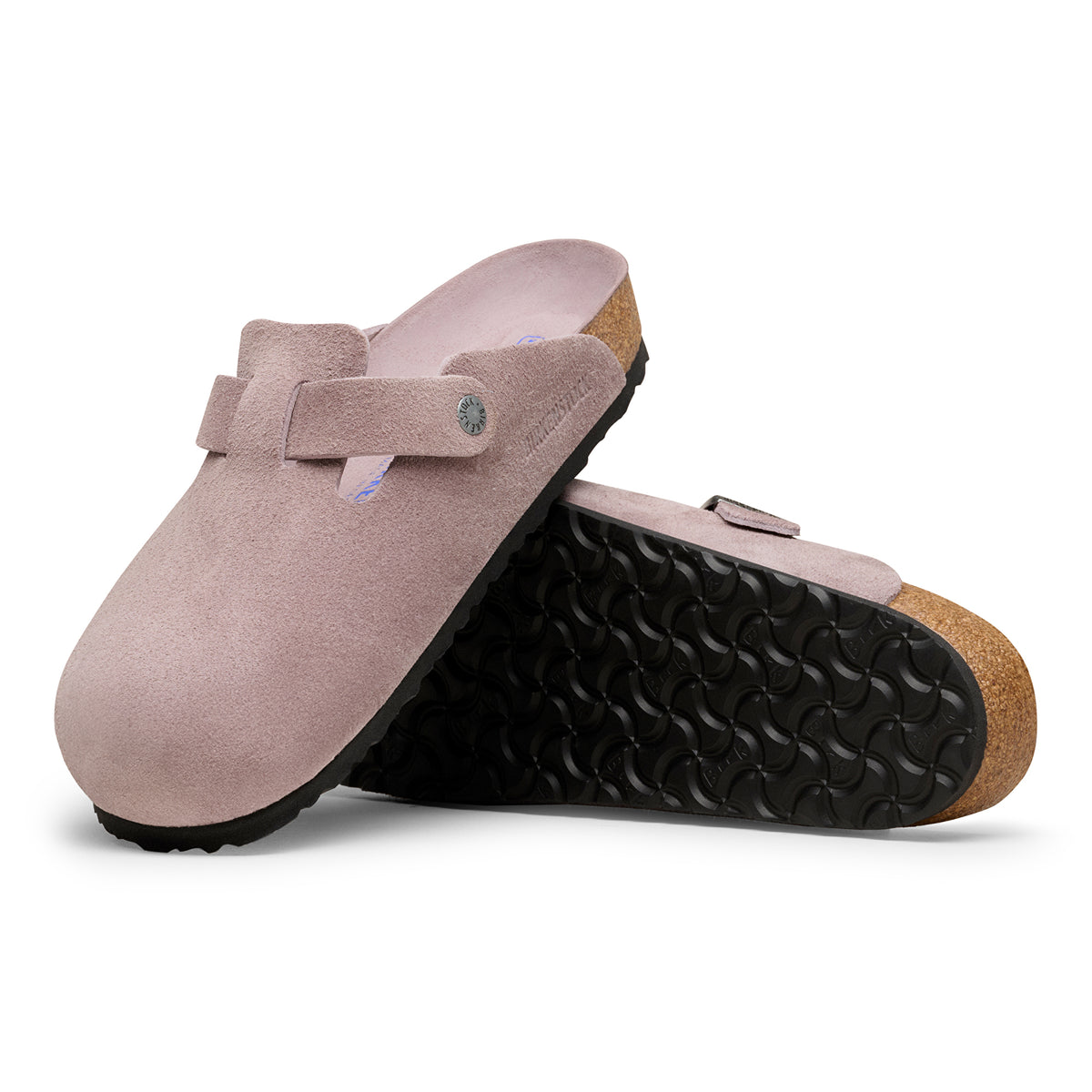 Birkenstock Boston Soft Footbed faded purple suede tonal