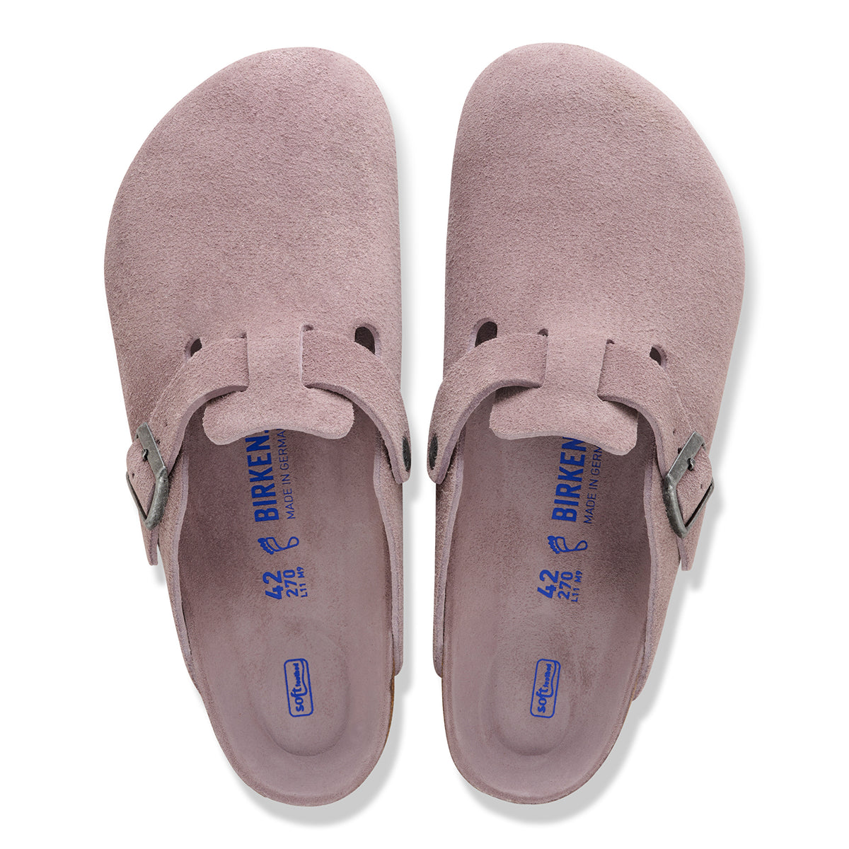 Birkenstock Boston Soft Footbed faded purple suede tonal